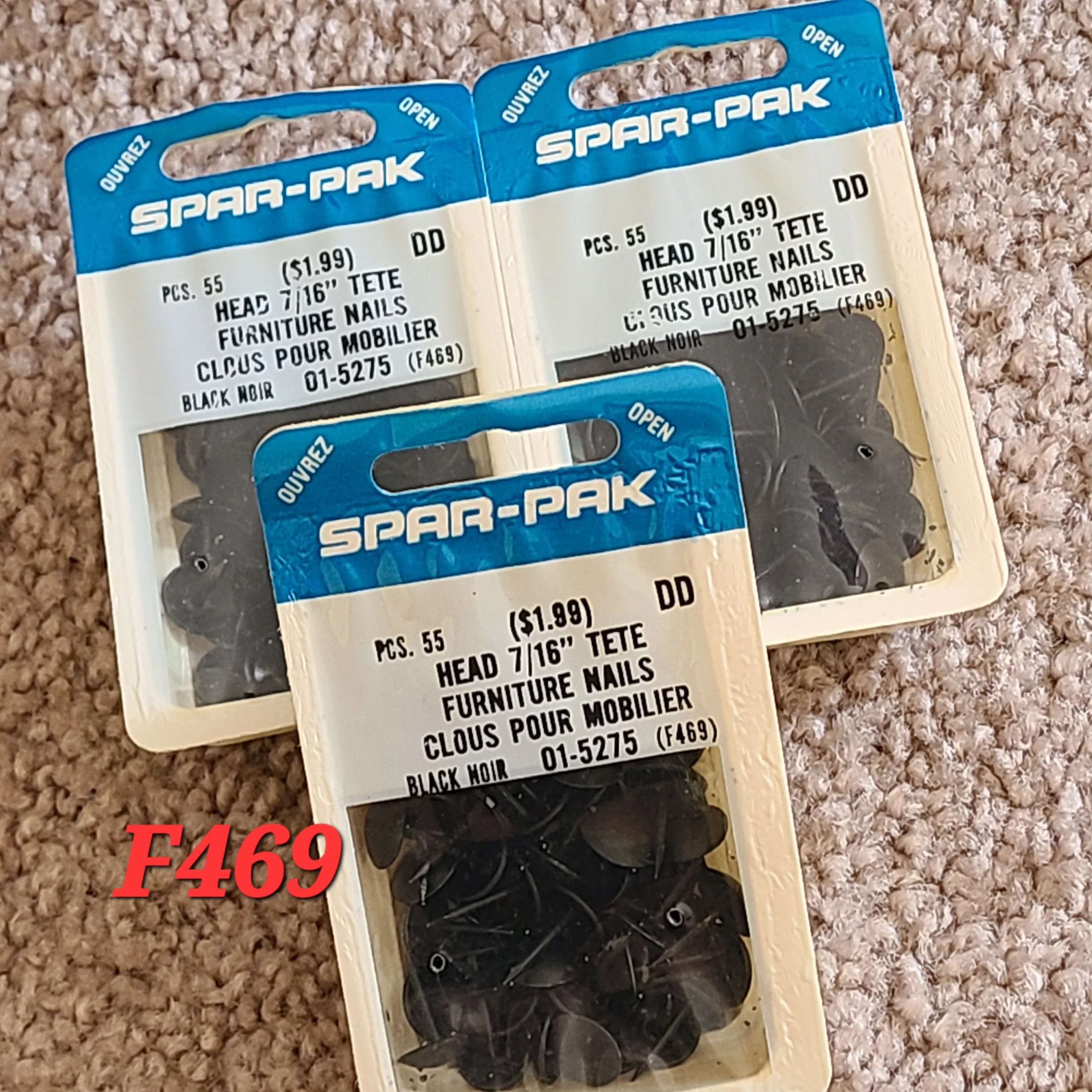 Vintage Spar-Pak Oxford Antique Furniture Nails (10 pkg) image indicator(4)