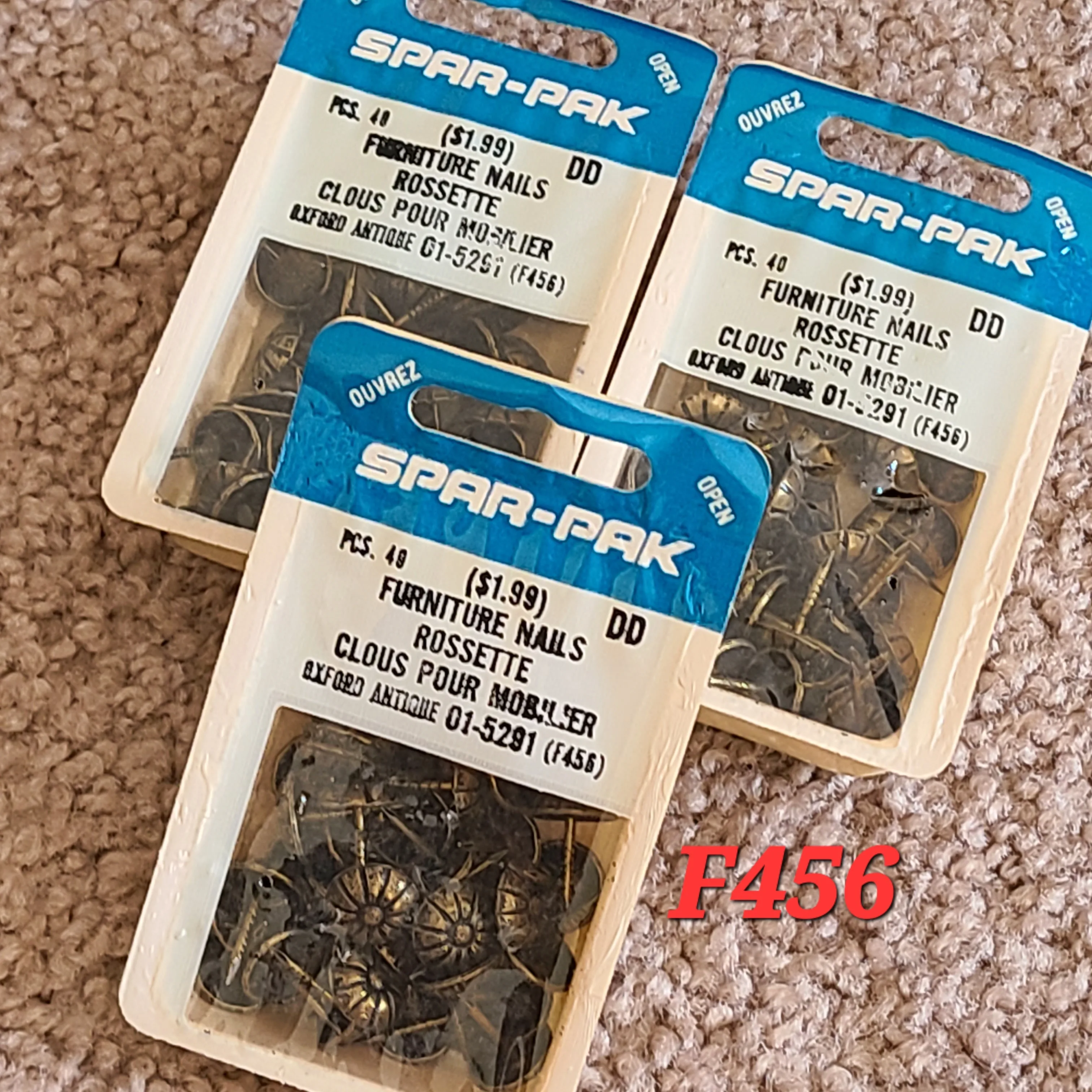 Vintage Spar-Pak Oxford Antique Furniture Nails (10 pkg) image indicator(2)