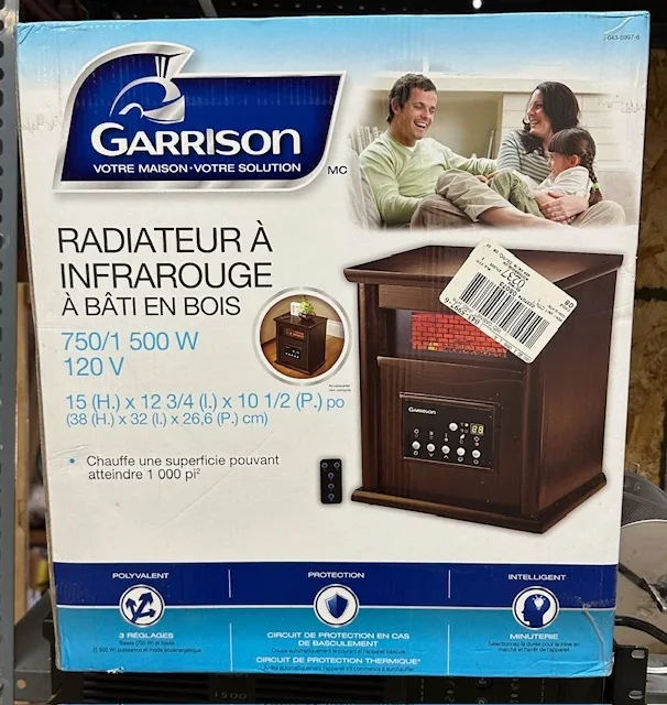 Wood Cabinet Heater with Remote Control &Adjustable Thermostat