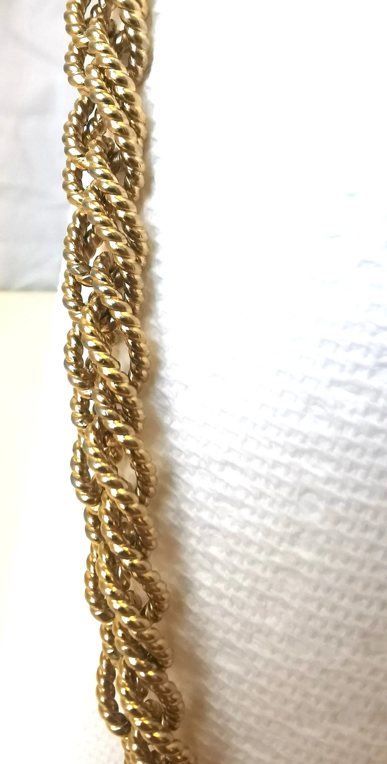 Alfred Sung Braided Gold Tone Necklace Vintage image indicator(9)