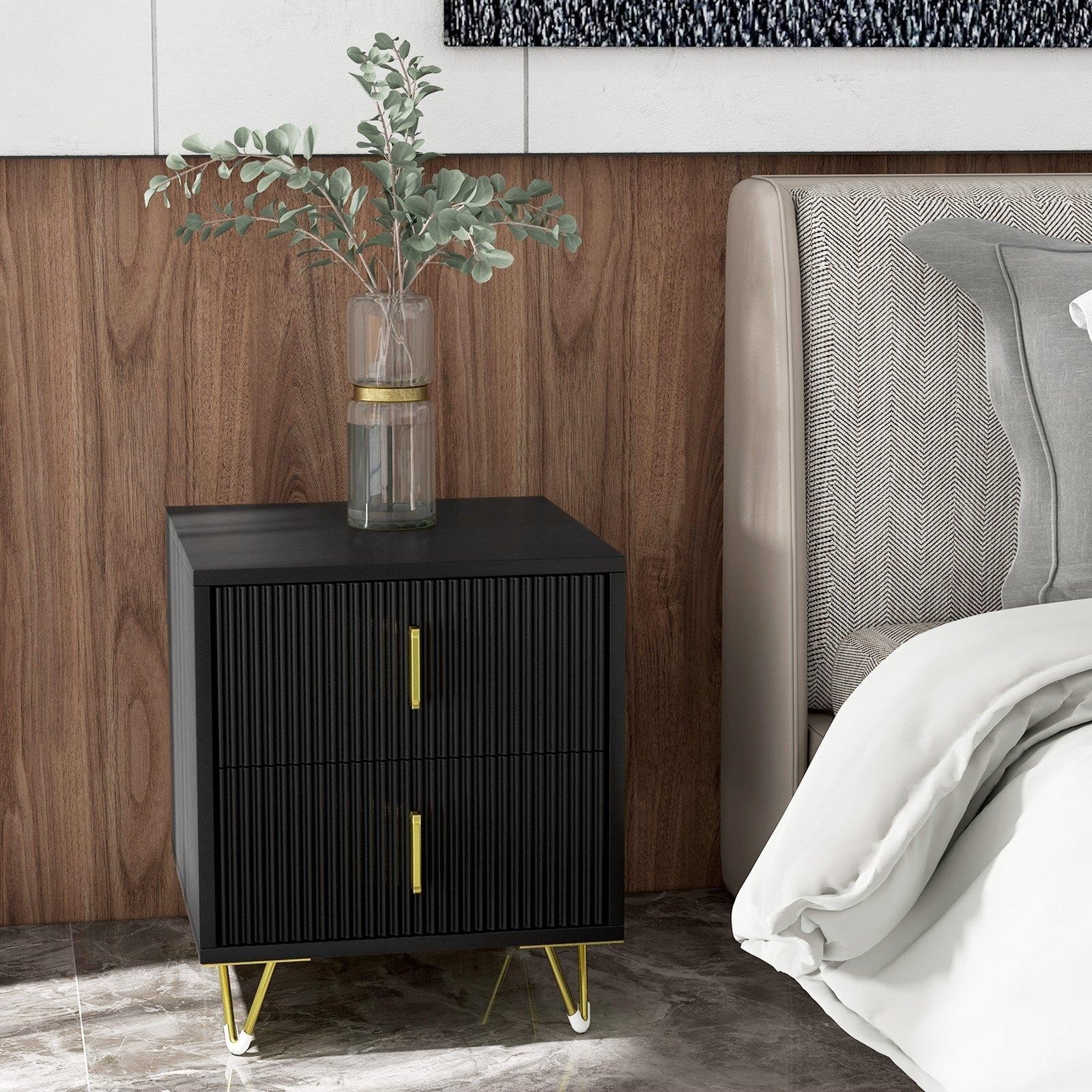 New- HOMCOM Modern Night Bedside Table - photo 2