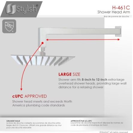 Shower Arm H-461C Stylish - photo 4