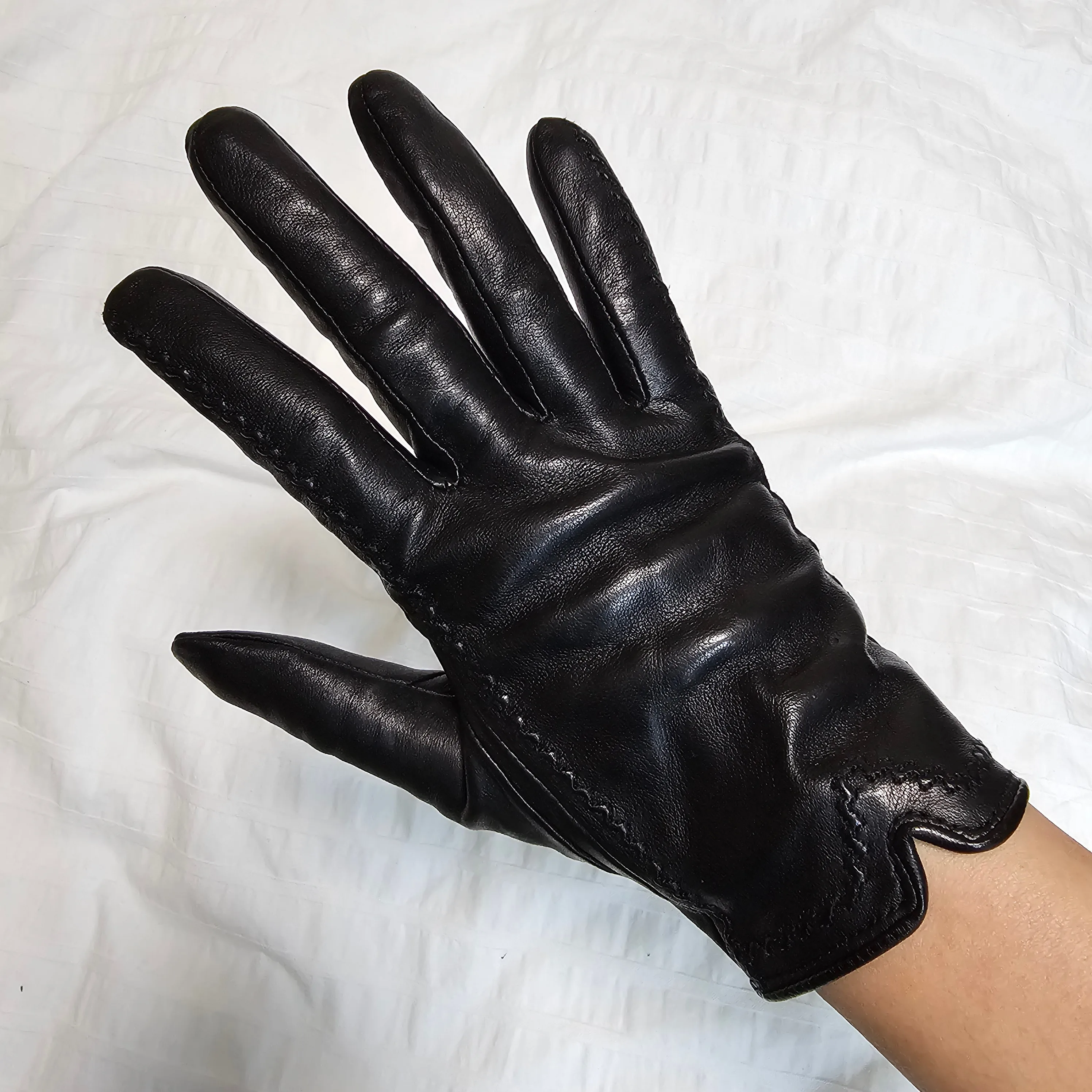Fownes Brothers Whipstitch Leather Gloves - 2019 - Black - Sz M image indicator(3)