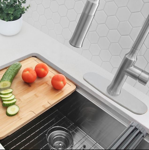 Kitchen Sink Faucet Hole Cover Deck Plate A-802B(Brushed Nickel) - photo 3