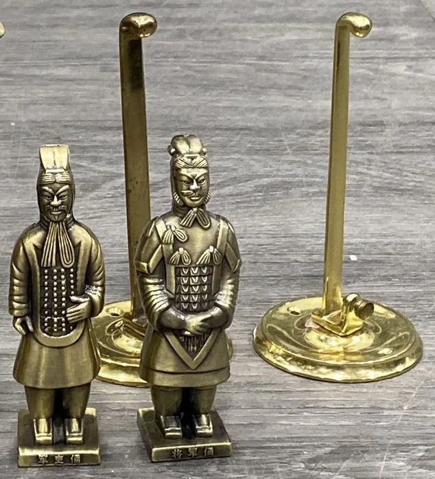 Vintage Brass Elephant, Xi’an Warriors & Horses + Candlesticks image indicator(4)