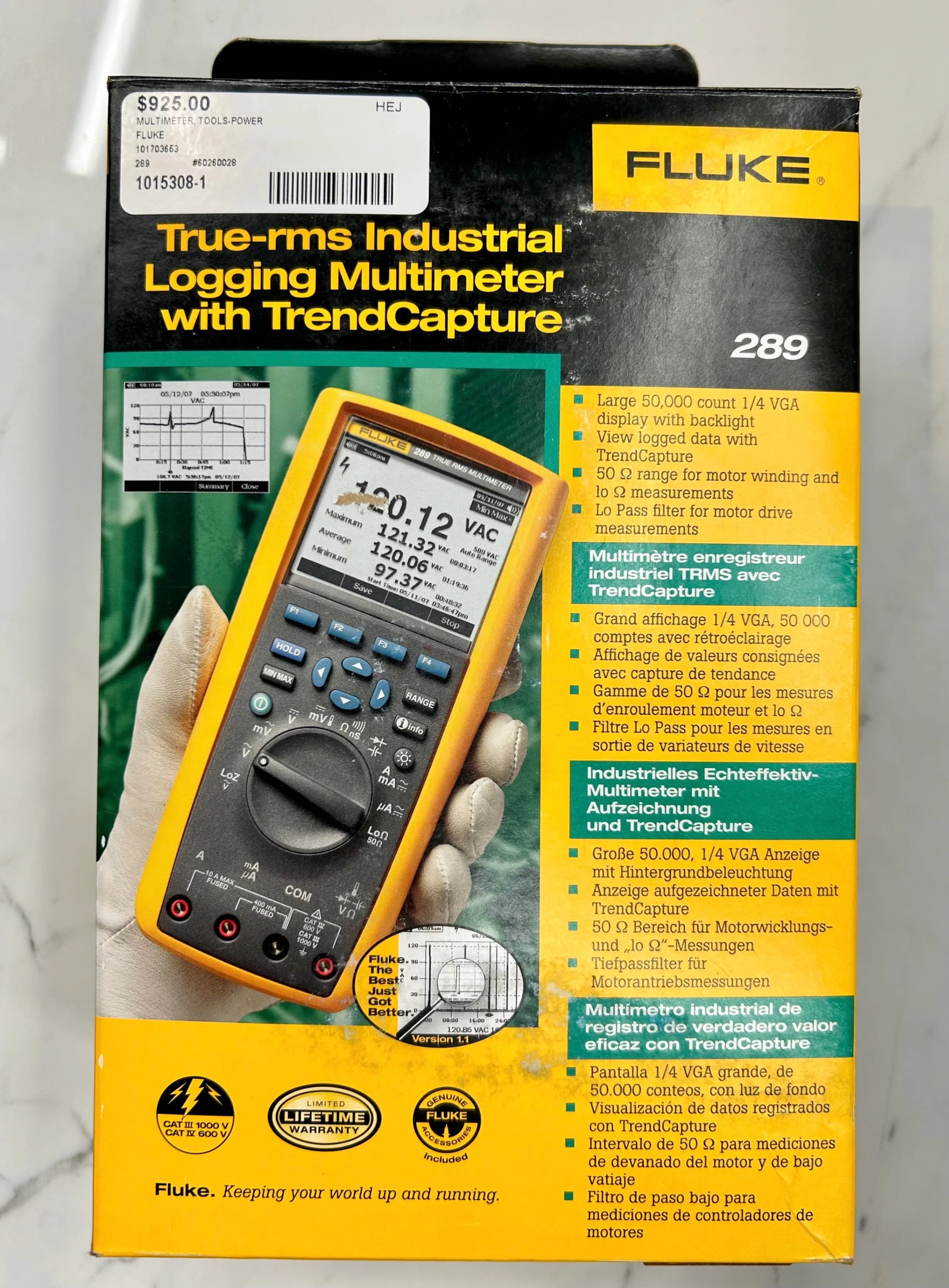 Fluke 289 True-RMS Industrial Logging Multimeter thumbnail