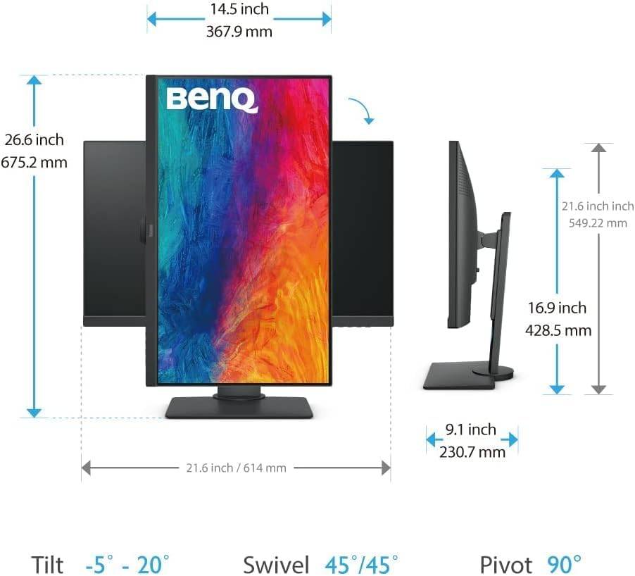 BenQ PD2705Q Mac-Ready Monitor 27 QHD 1440p USB-C(65W) USB Hub - photo 4