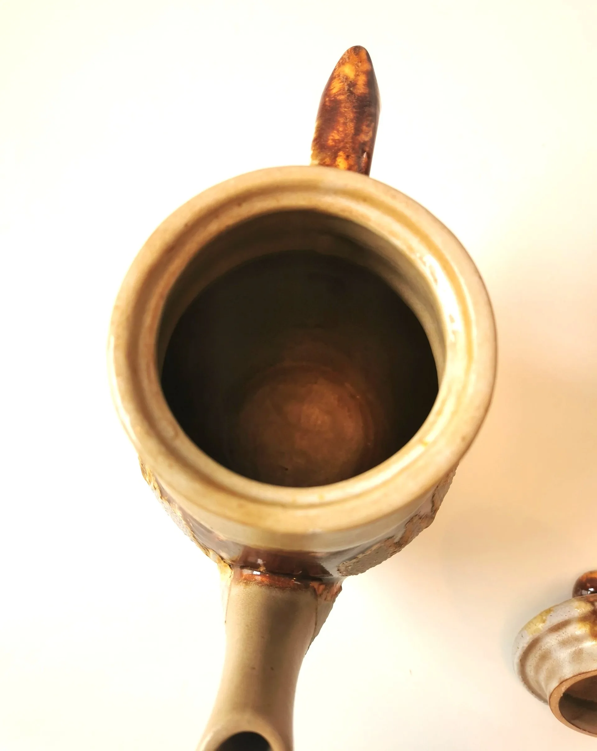 Vintage Tea / Coffee Pot Canada Stoneware Laurentian Pottery 840 image indicator(6)