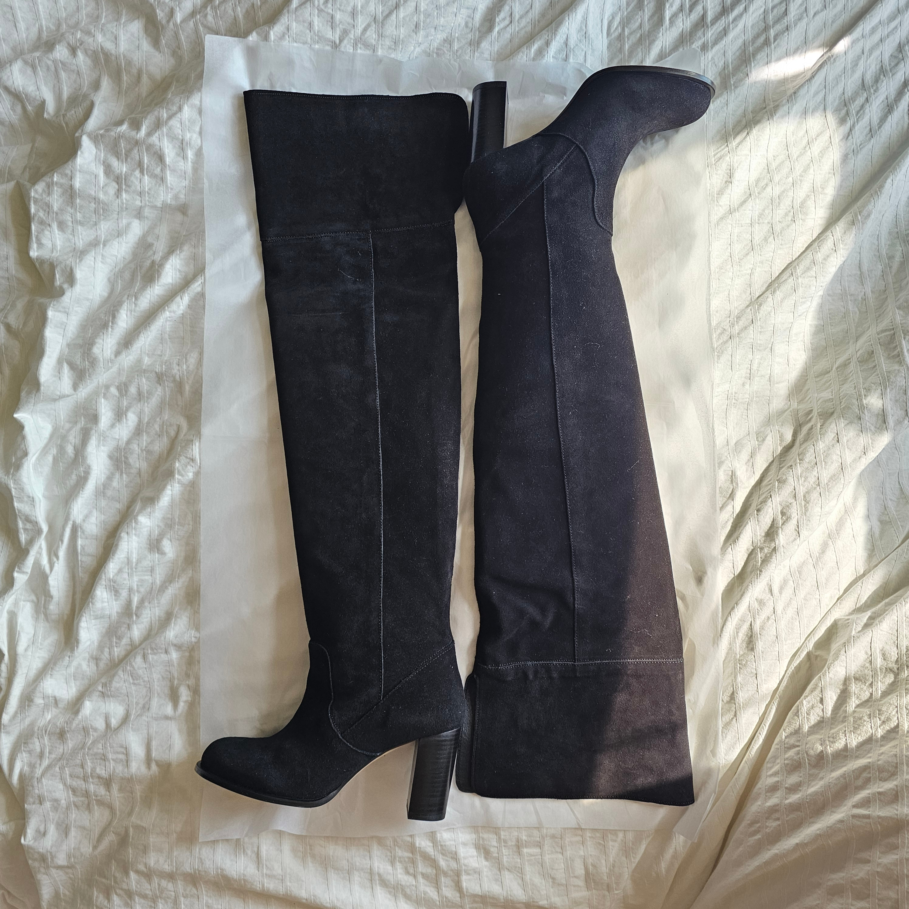 New Topshop Over The Knee Suede Boots-2014-Black-UK5/38EU/7.5US - photo 2