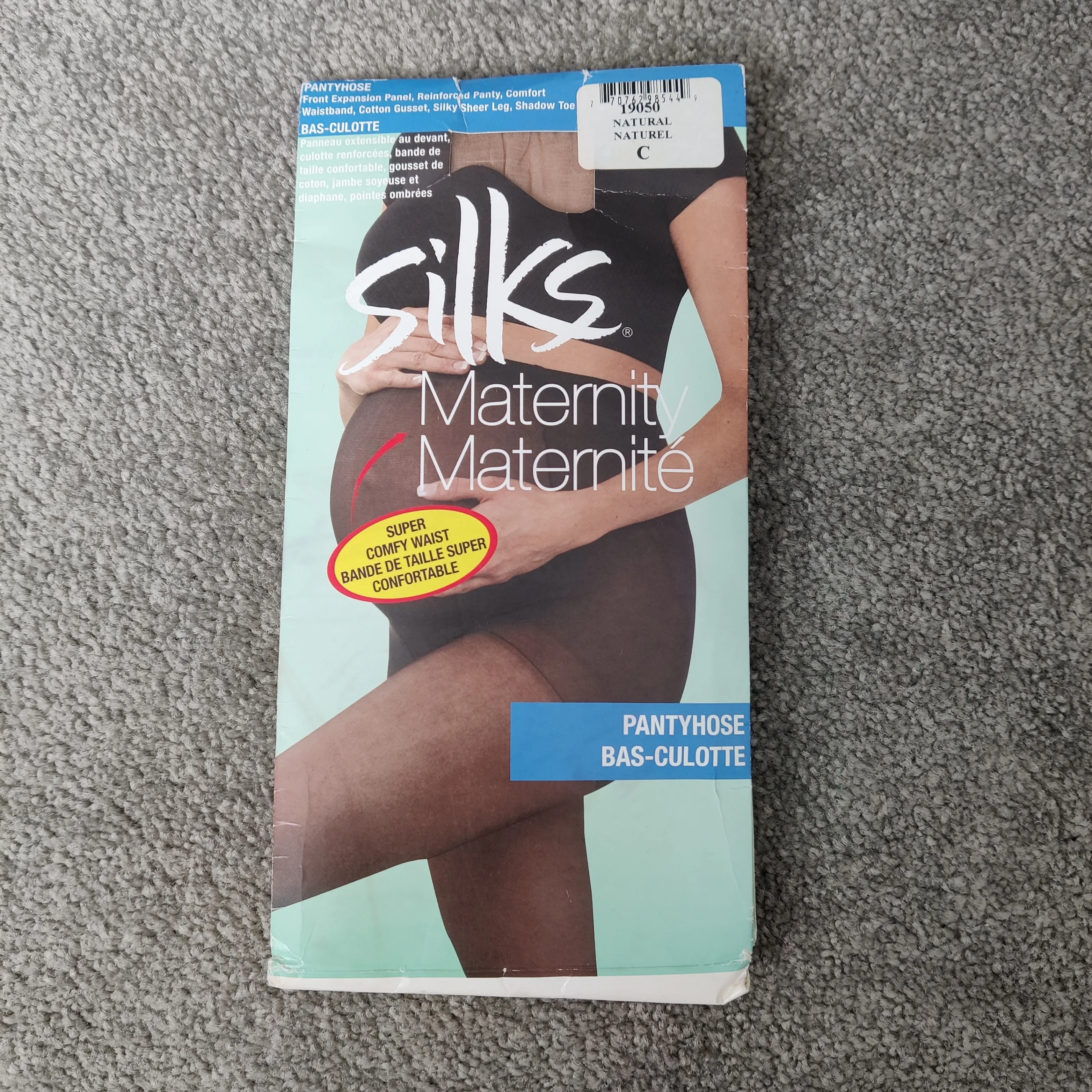 Silks Maternity Pantyhose Size C Natural Comfort Waist Support thumbnail