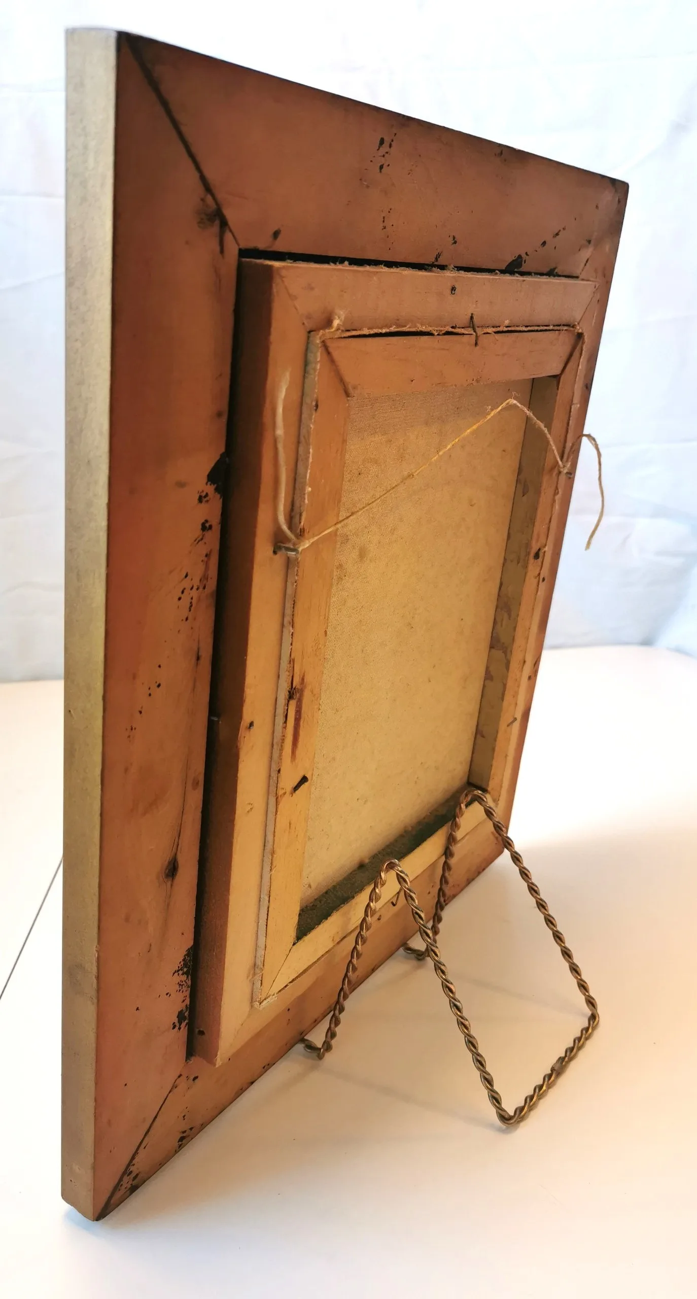 Vintage Signed Winter Landscape Oil Painting Ornate Gilded Frame image indicator(9)