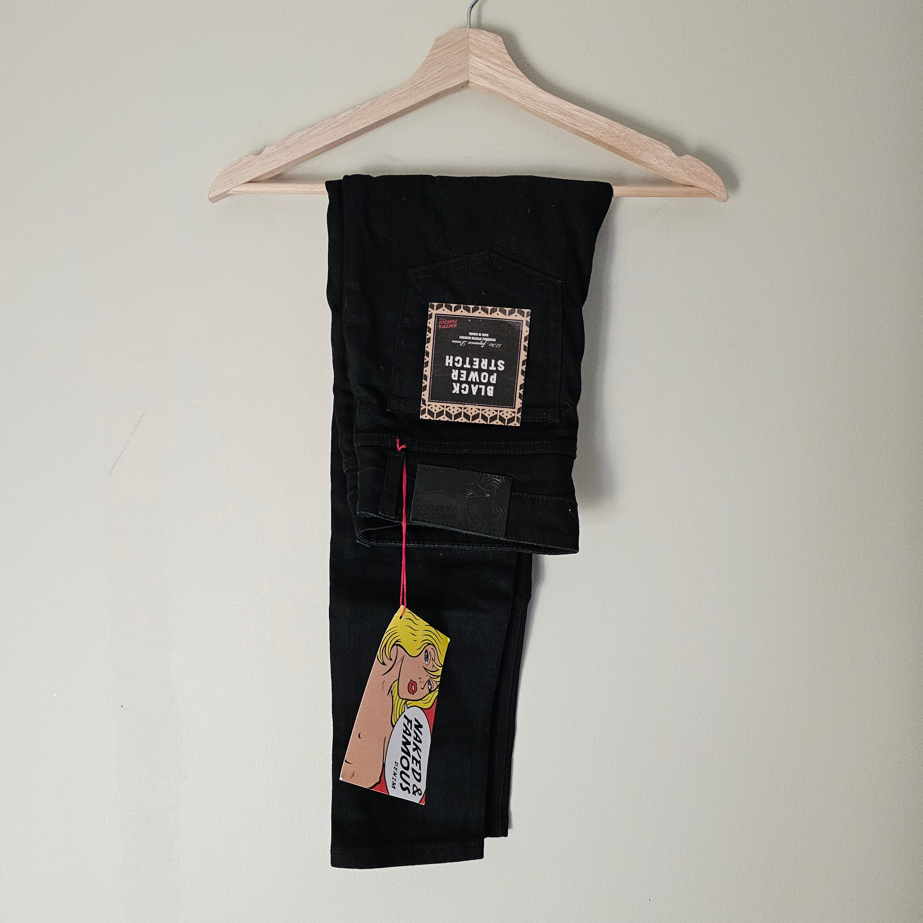 NWT Naked & Famous The Crop Skinny Jeans - 2018 - Black - Sz 27