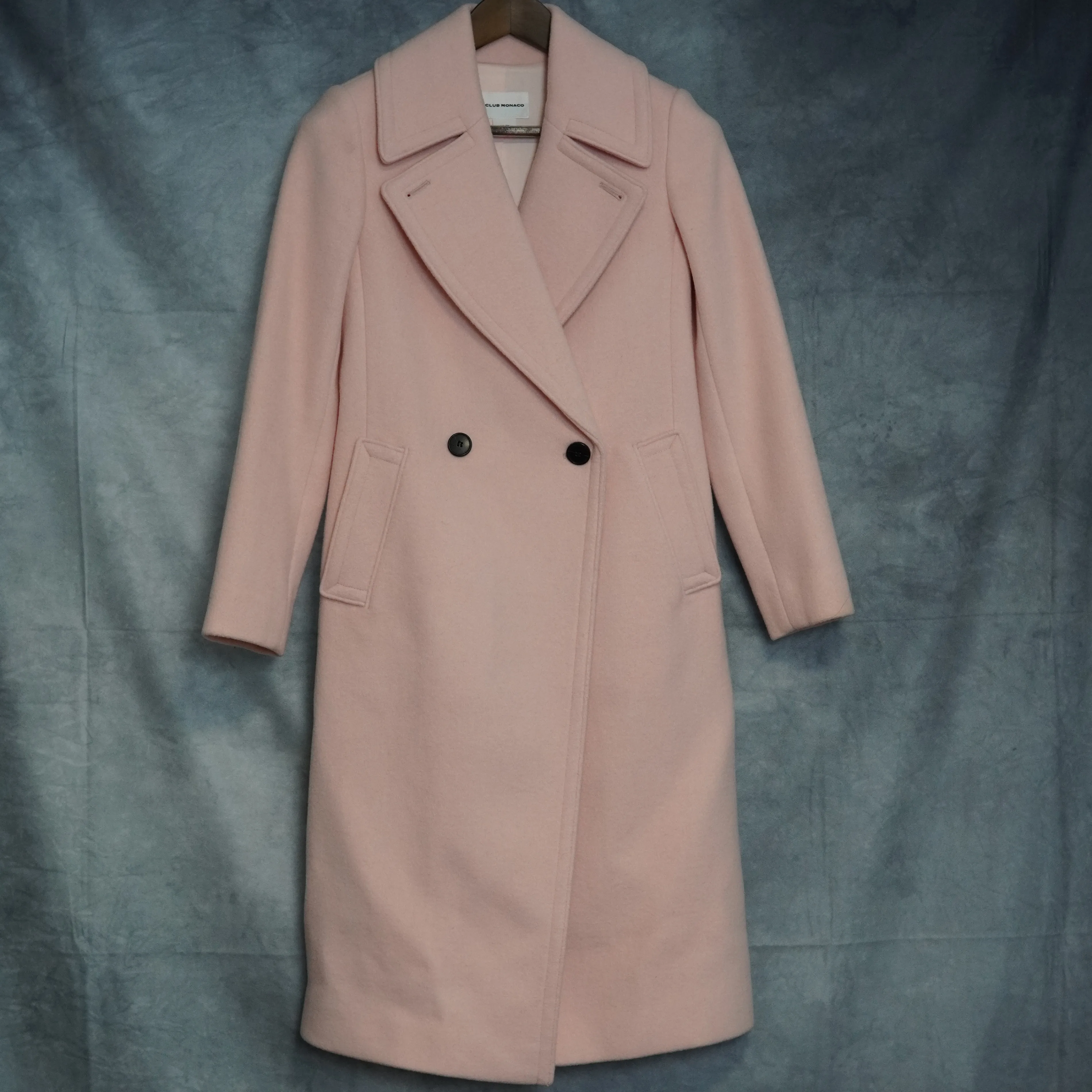 Club Monaco Daylina Wool Blend Coat Light Pink XS