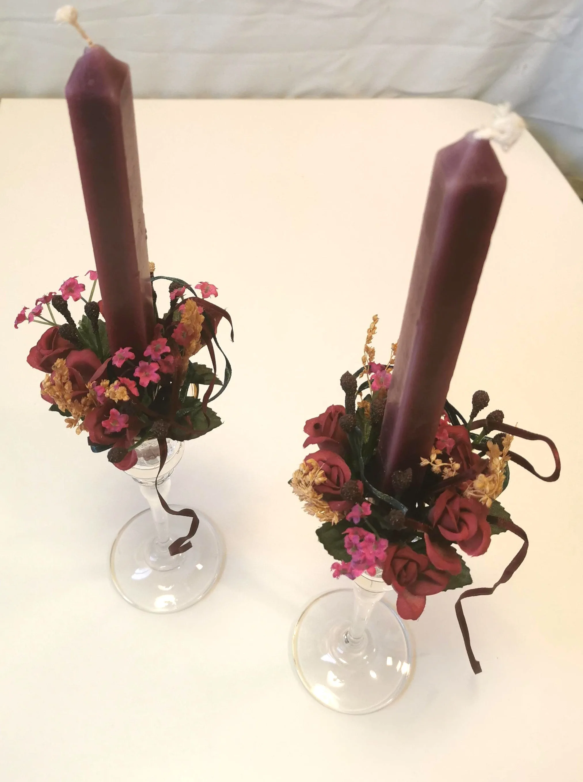 Mikasa Trousseau Gold Trim 7.75” Candlestick Candle Holders image indicator(5)