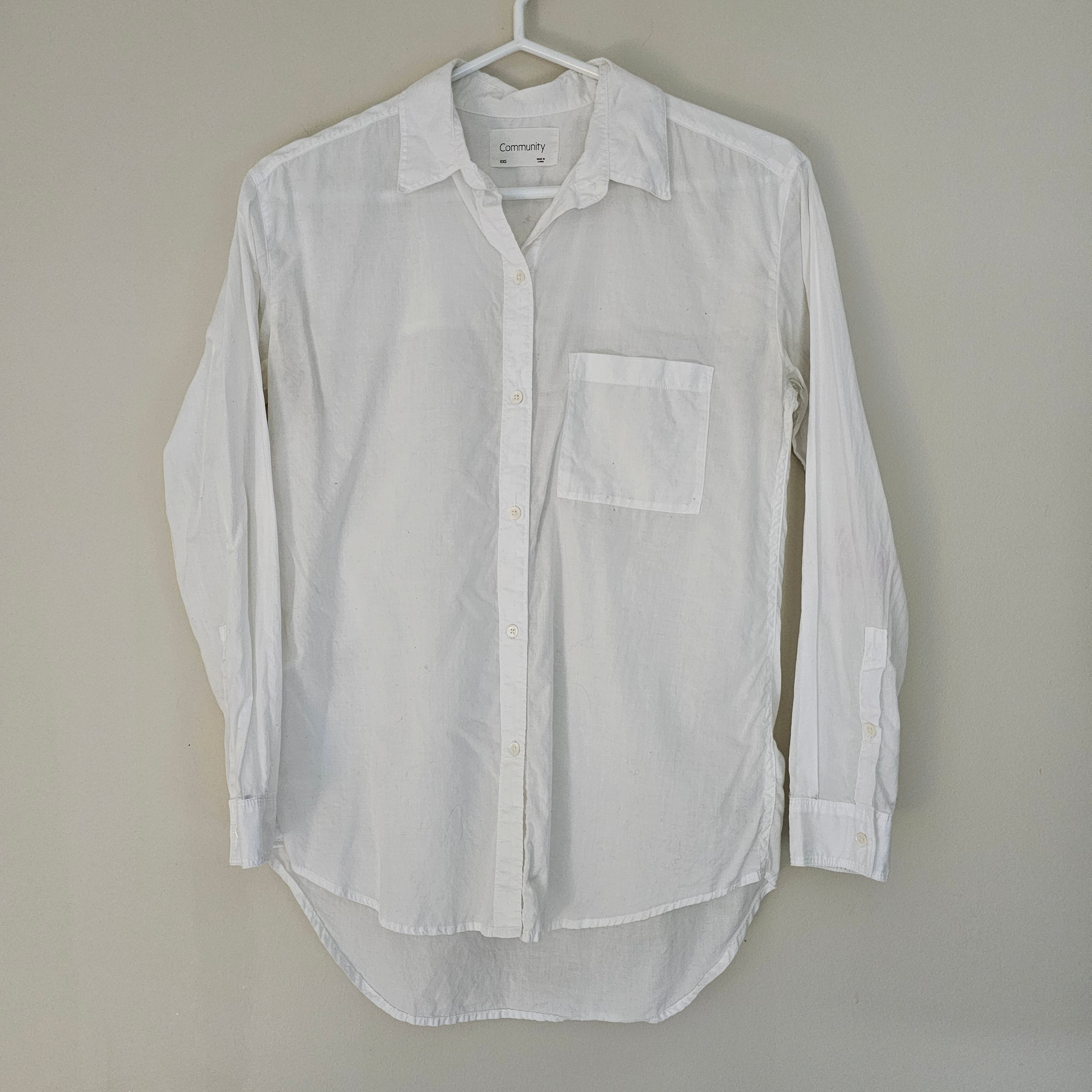 Aritzia Community Veritas Button-up Shirt - 2018 - White -Sz XXS - photo 2