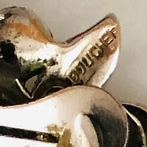 Art Nouveau Boucher Earrings Vintage Clip-ons - SIGNED image indicator(3)