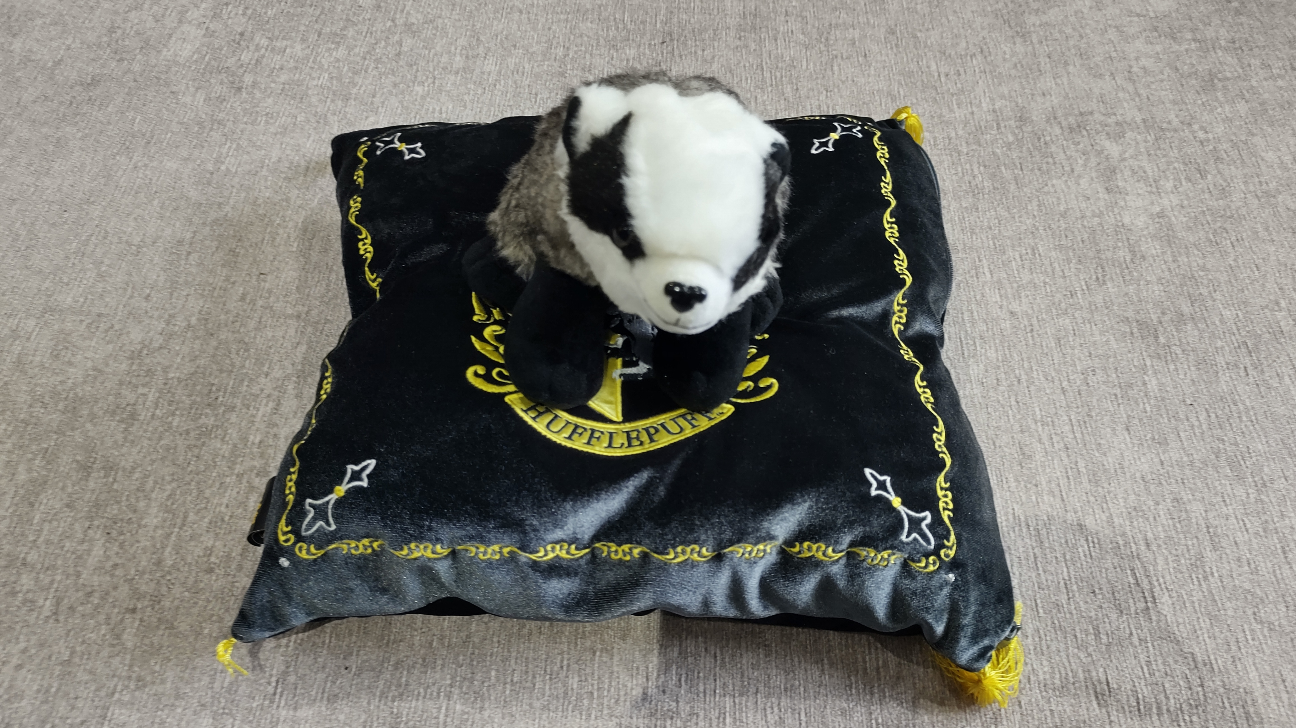 Harry Potter Hufflepuff Pillow and Badger Plushie