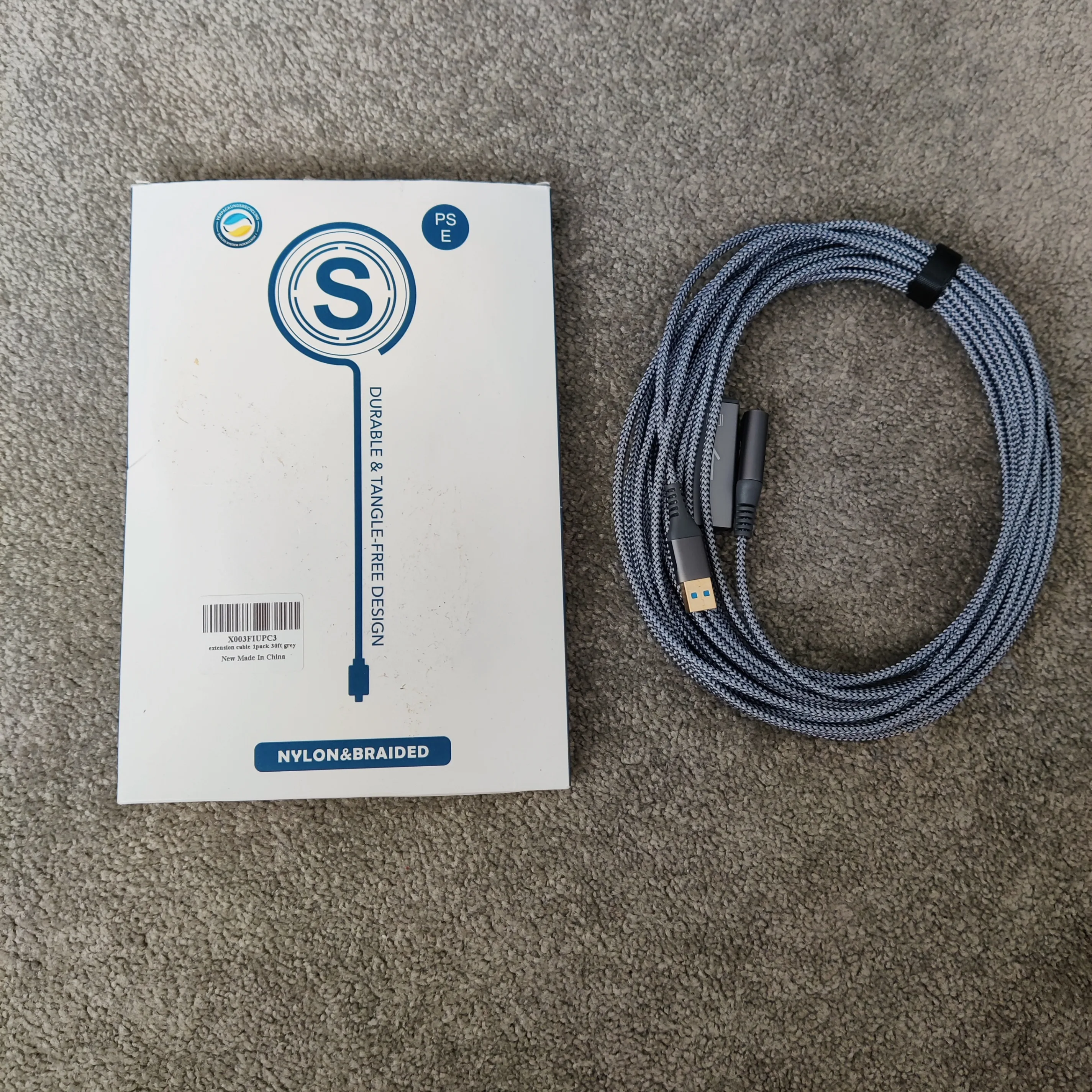 AviBrex Tangle Free Extension Cable Gray thumbnail