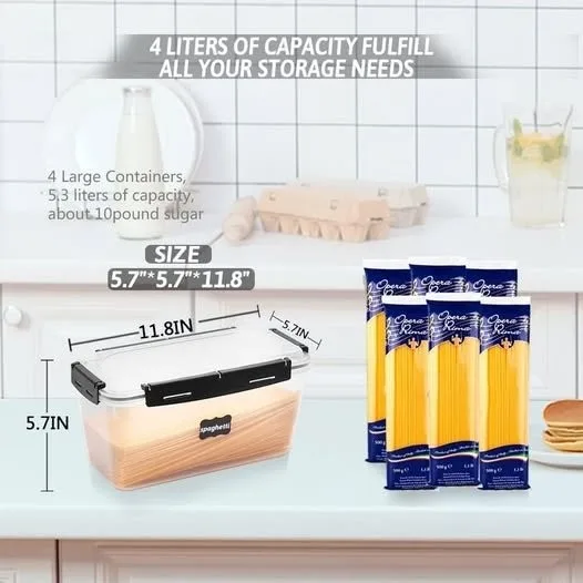 4 Piece Airtight Food Storage Containers with Lids, 4L image indicator(2)