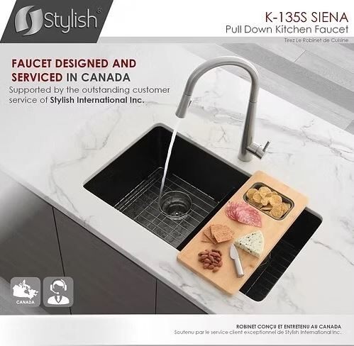 STILYSH Kitchen Sink Faucet Single Handle Brushed Finish K-135S - photo 3