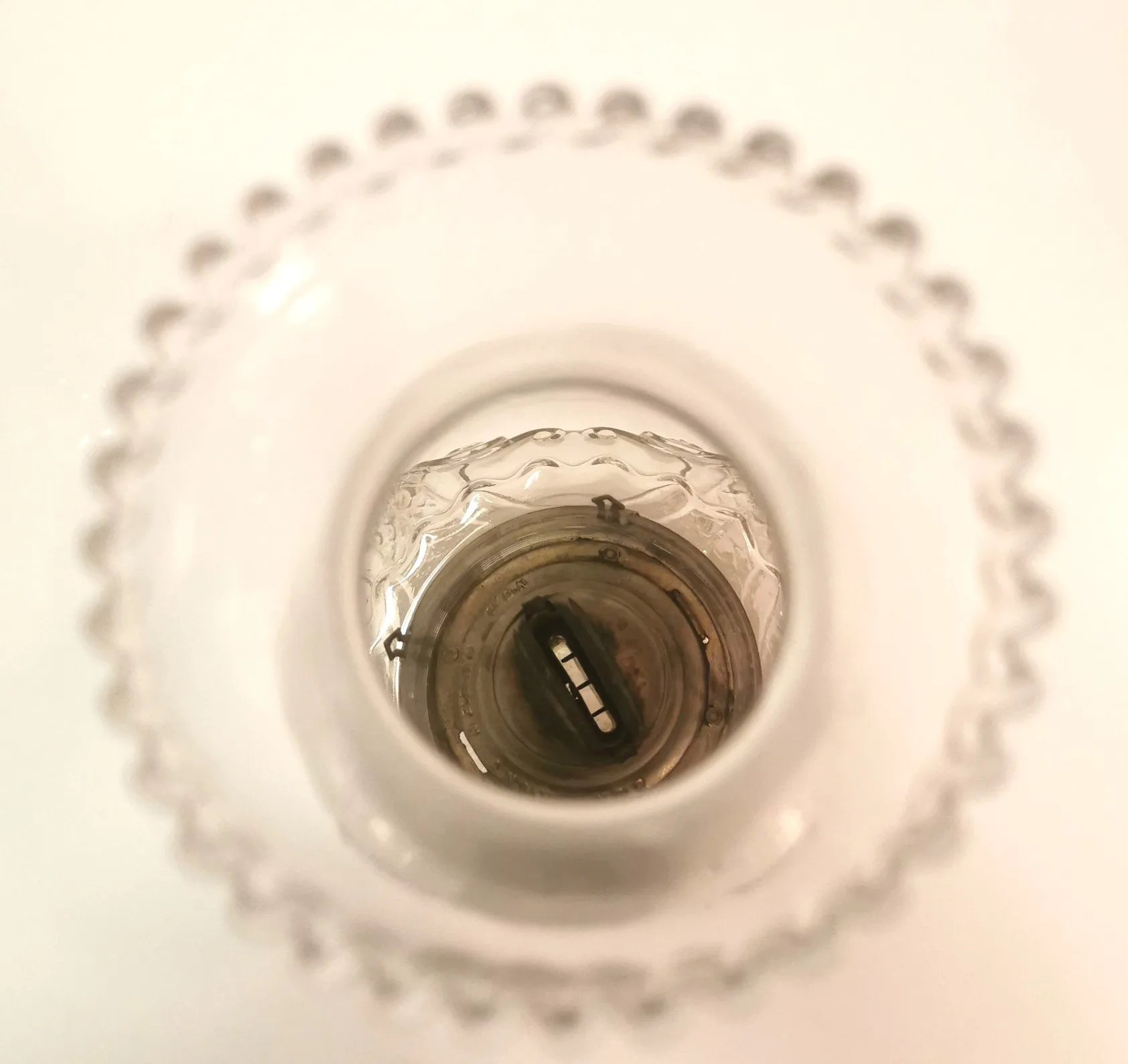 Large Excellent Condition Vintage Lamp Clear Decorative Base 19" image indicator(5)