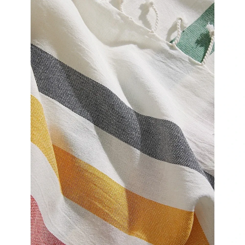 Hudson Bay Company Cotton Turkish Towel, Multi-Stripe Blanket thumbnail