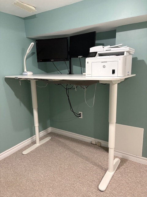 White Standing Desk