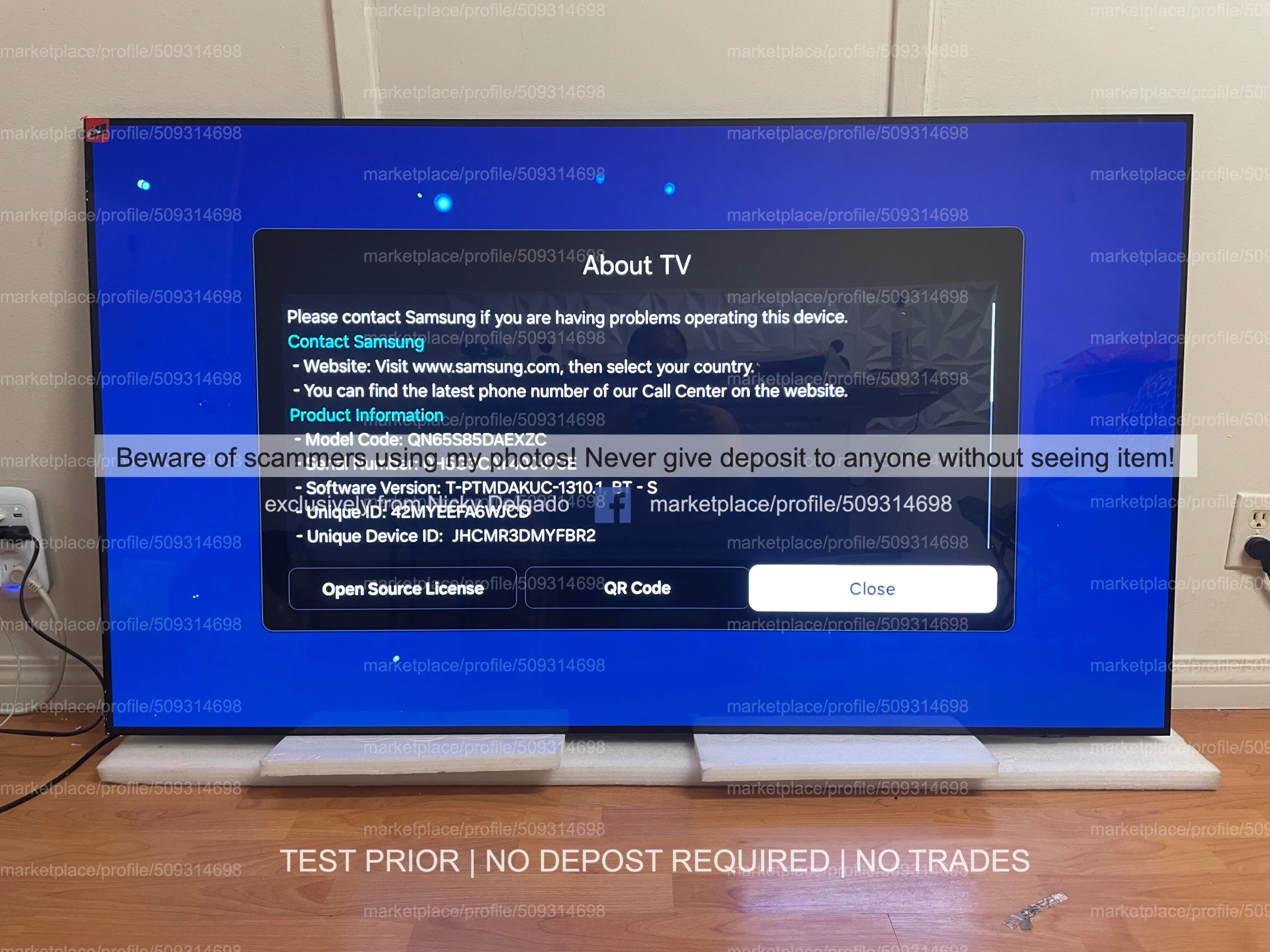 NEW! Samsung 65" OLED 4K Smart TV QN65S85DA - 4K 120hz VRR. 2025 image indicator(4)