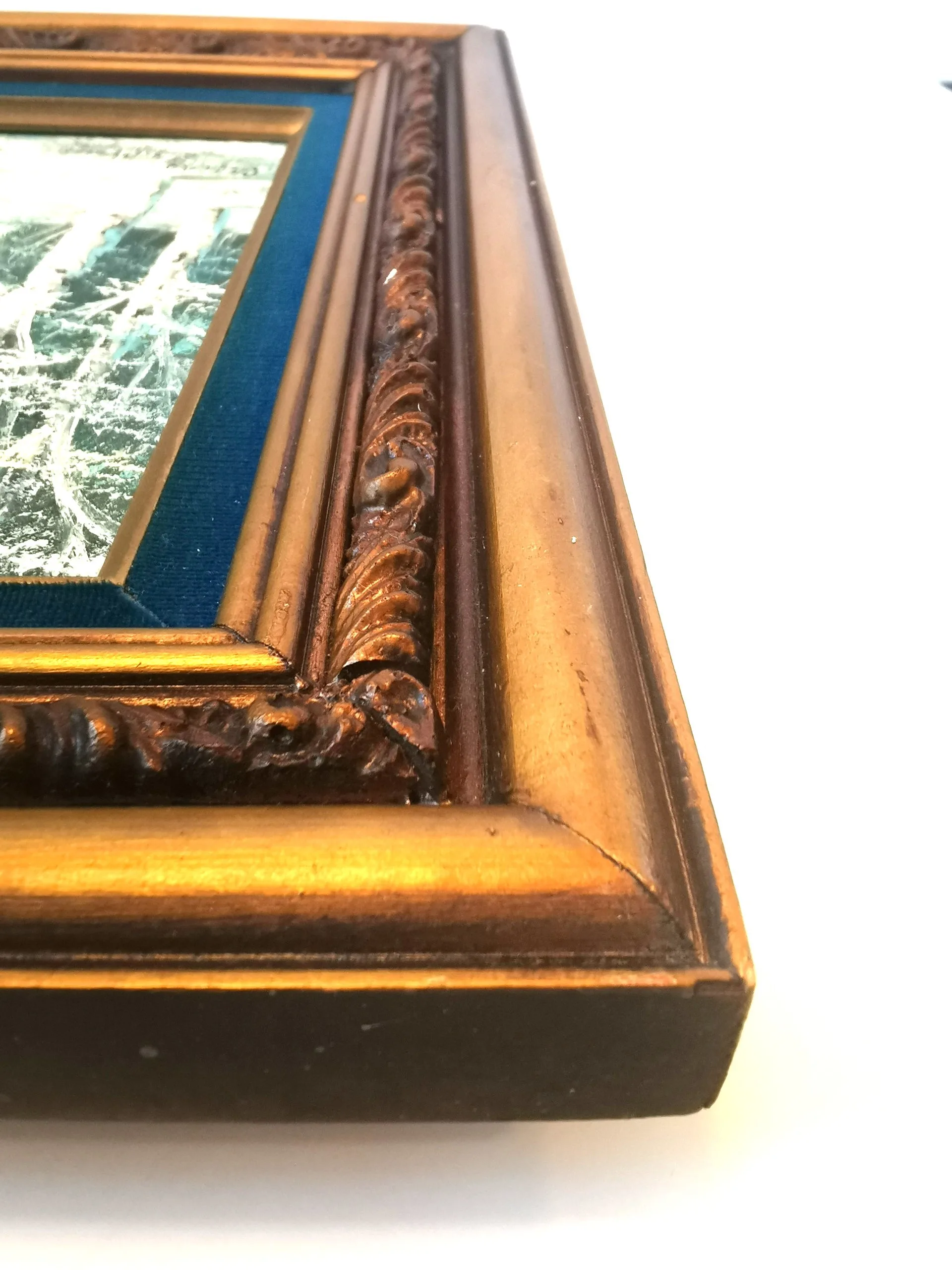 Vintage Signed Winter Landscape Oil Painting Ornate Gilded Frame image indicator(6)