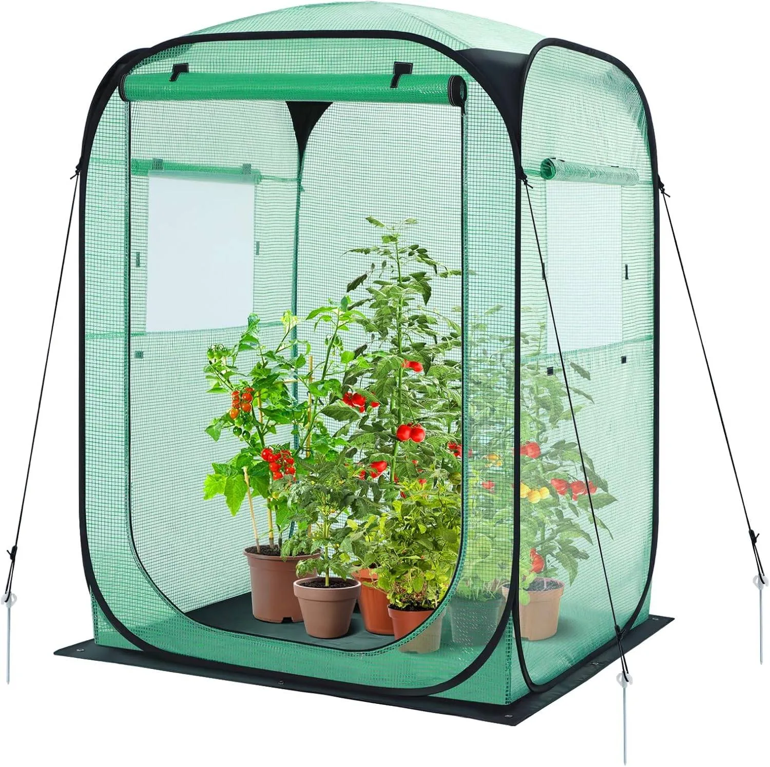 Walk-In Pop-Up Greenhouse 125x125x170 cm – Weatherproof image indicator(2)