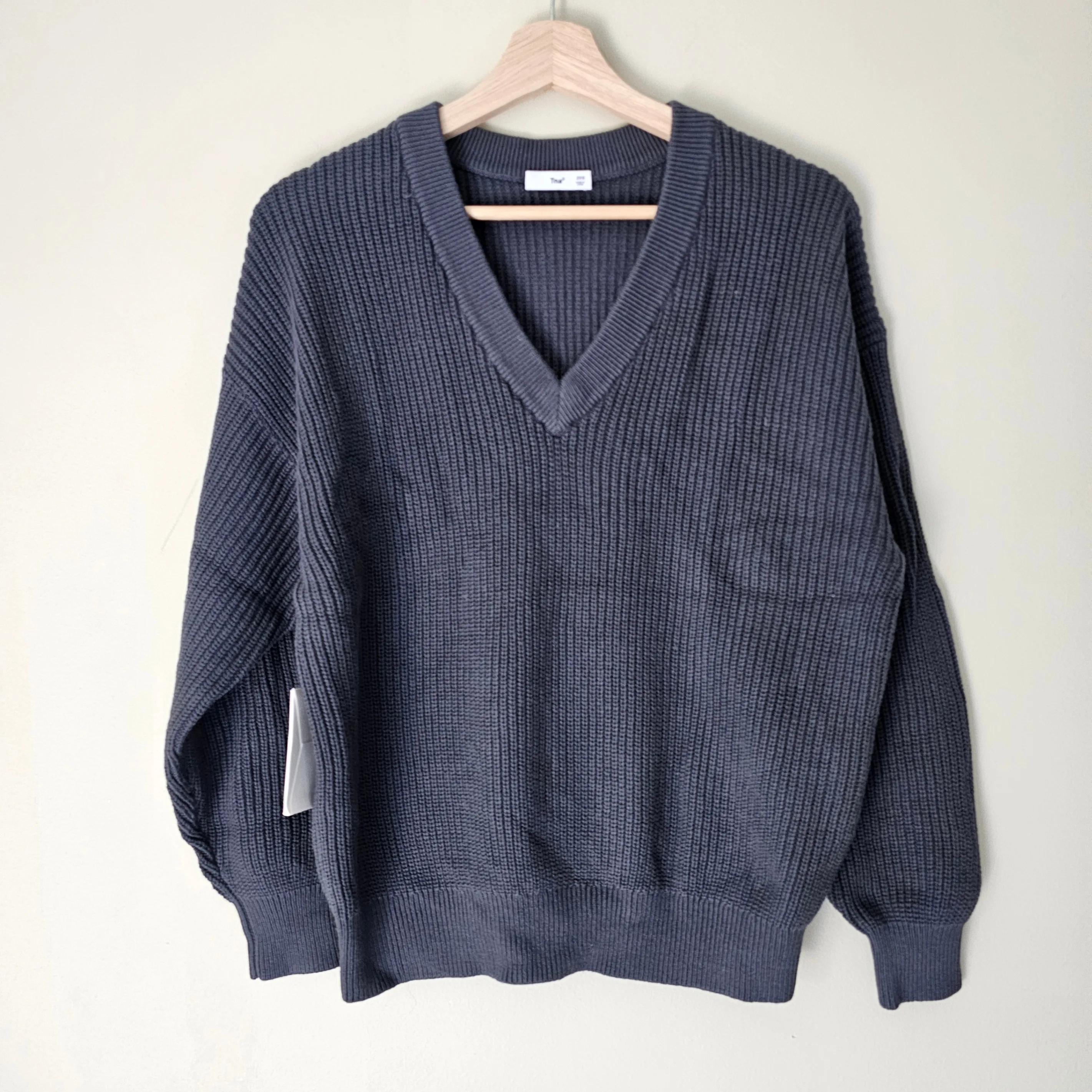 NWT Aritzia TNA Beacon Sweater - 2021 - Inky Grey - Sz XXS thumbnail