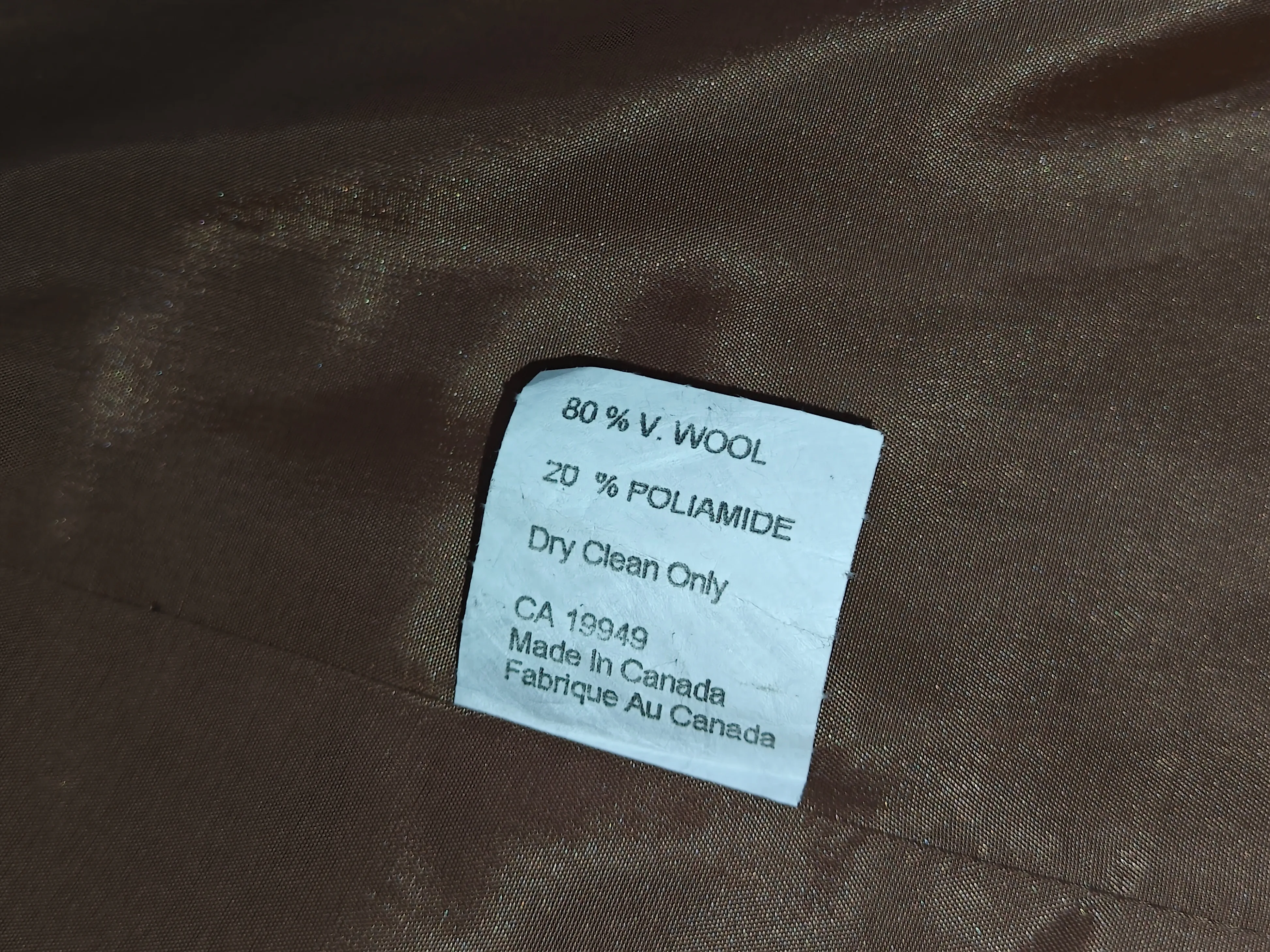 Women Wool Brown White Dress Button Coat Jacket - Size Medium image indicator(10)