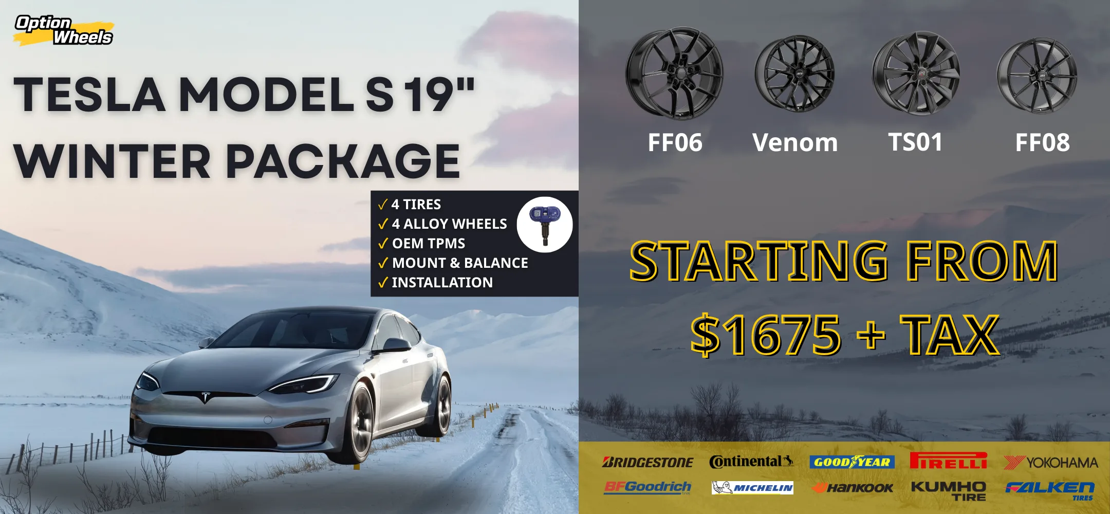Tesla Model S 19" Winter Packages thumbnail