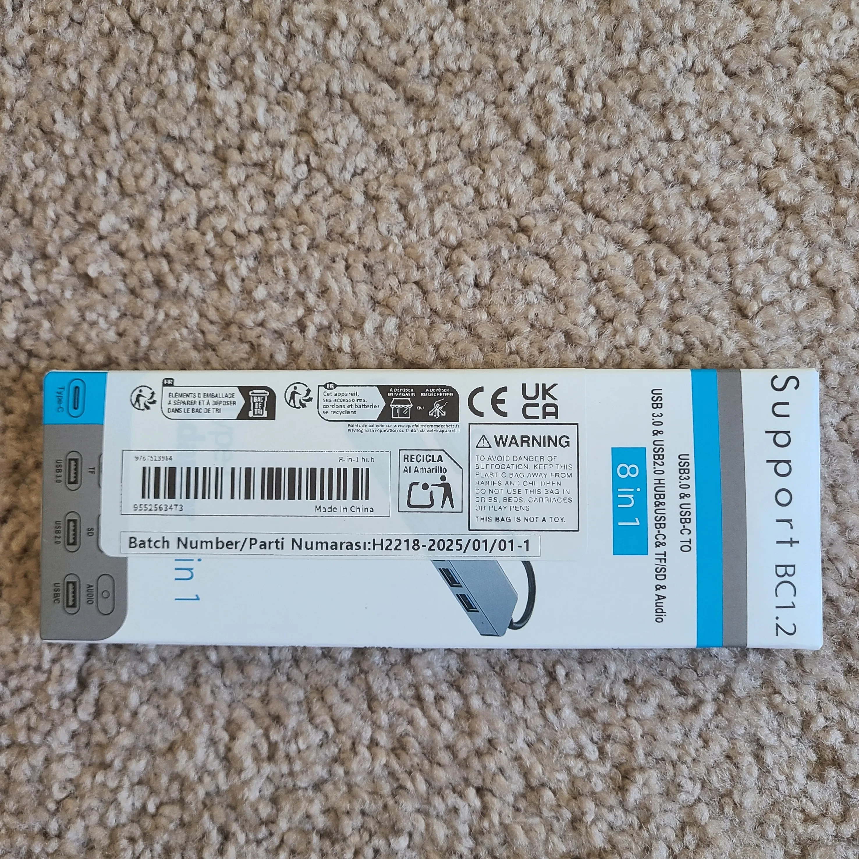 8-in-1 USB 3.0 / USB-C Hub for laptop or PC/Mac image indicator(8)