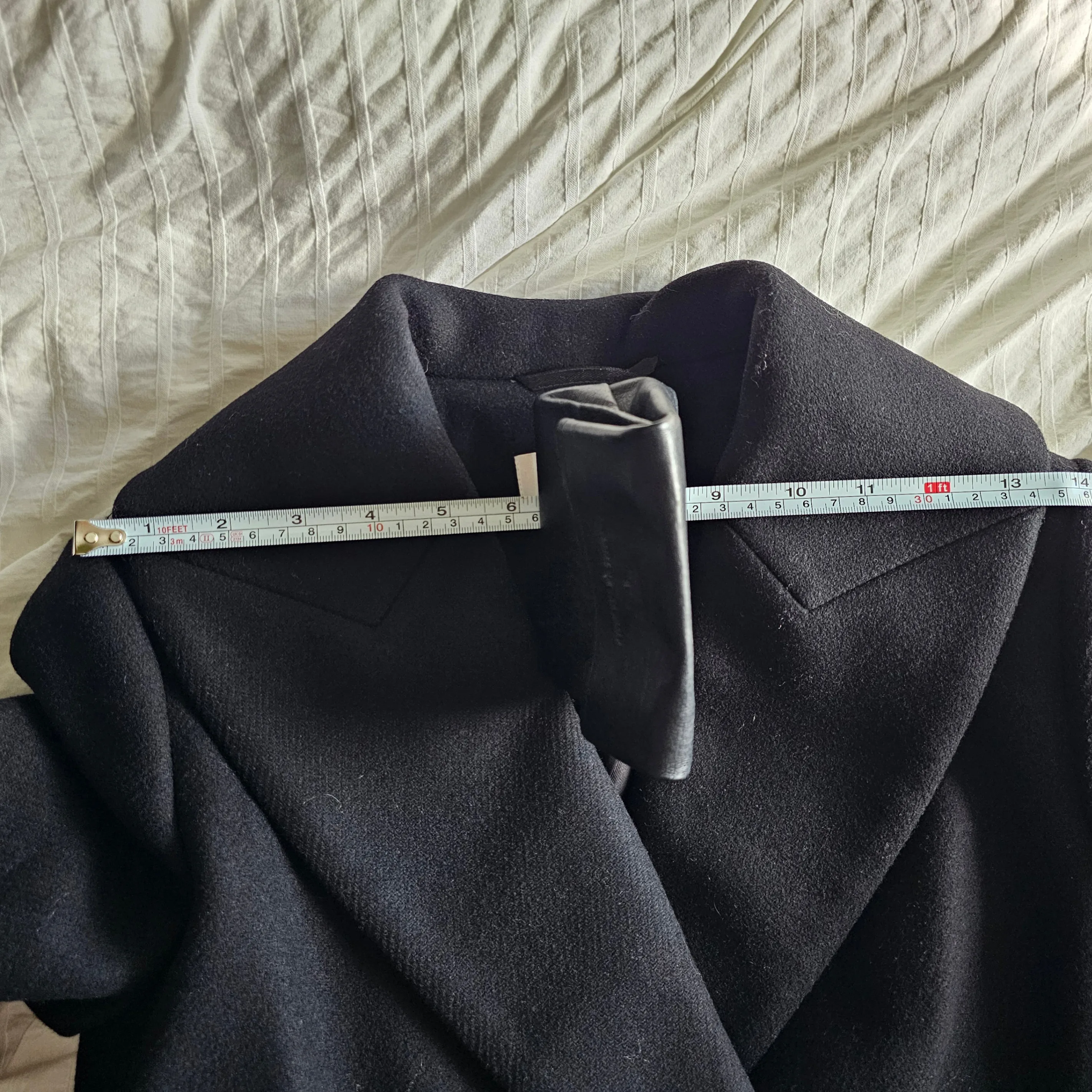 Reiss Cody Long Length Larger Lapel Coat - Black - Sz UK6/US2 image indicator(7)