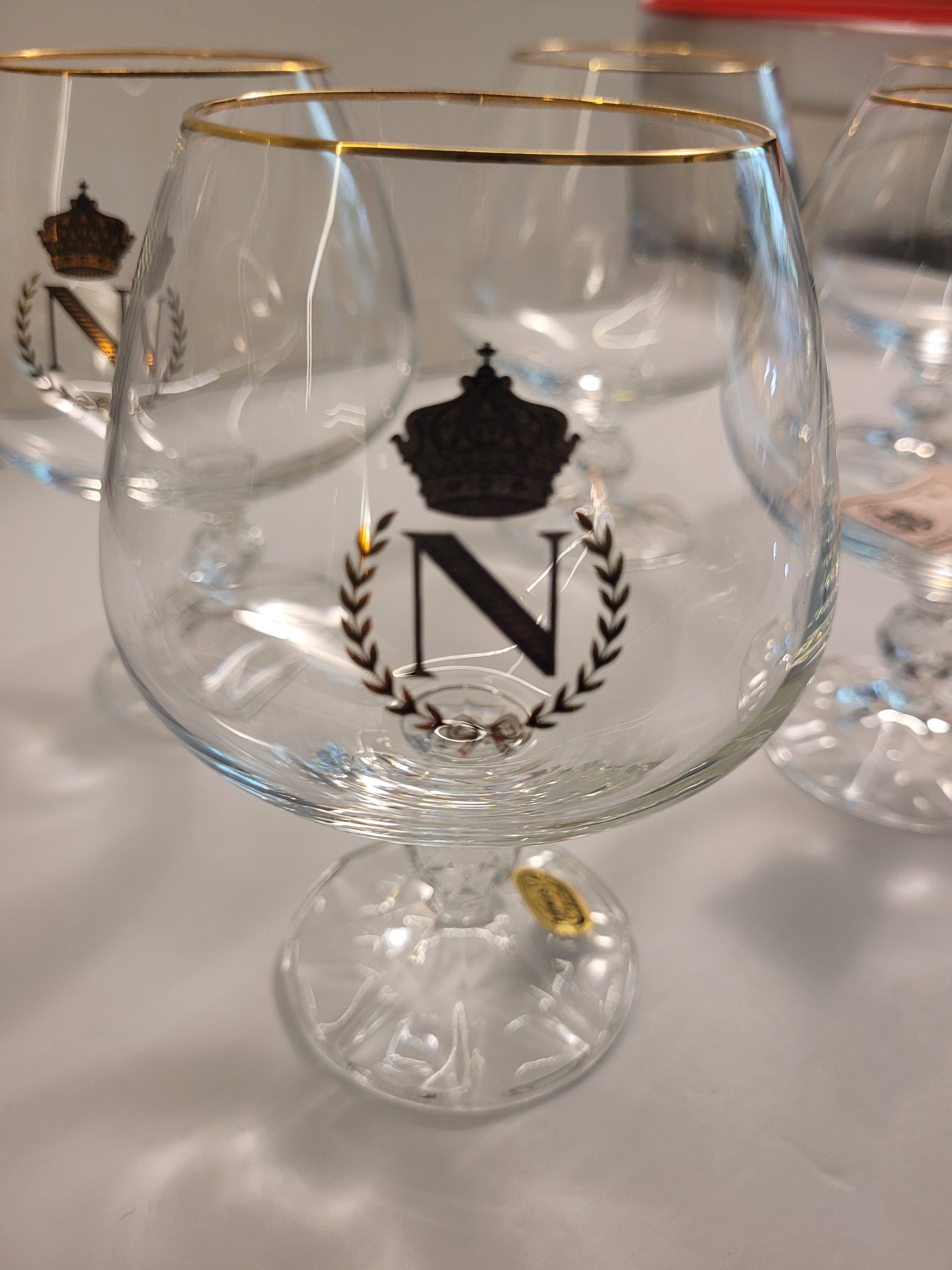 Vintage Bohemia Crystal Brandy Snifters