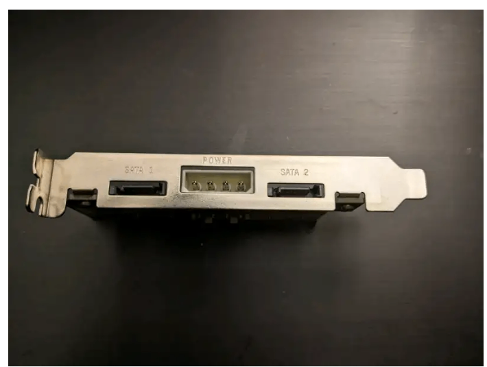 Dual sata motherboard external connector expansion