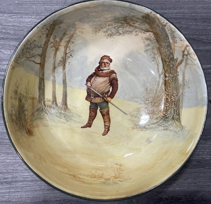 8 Early 1900s Royal Doulton Plates & Falstaff Bowl Dickens&Burns - photo 3