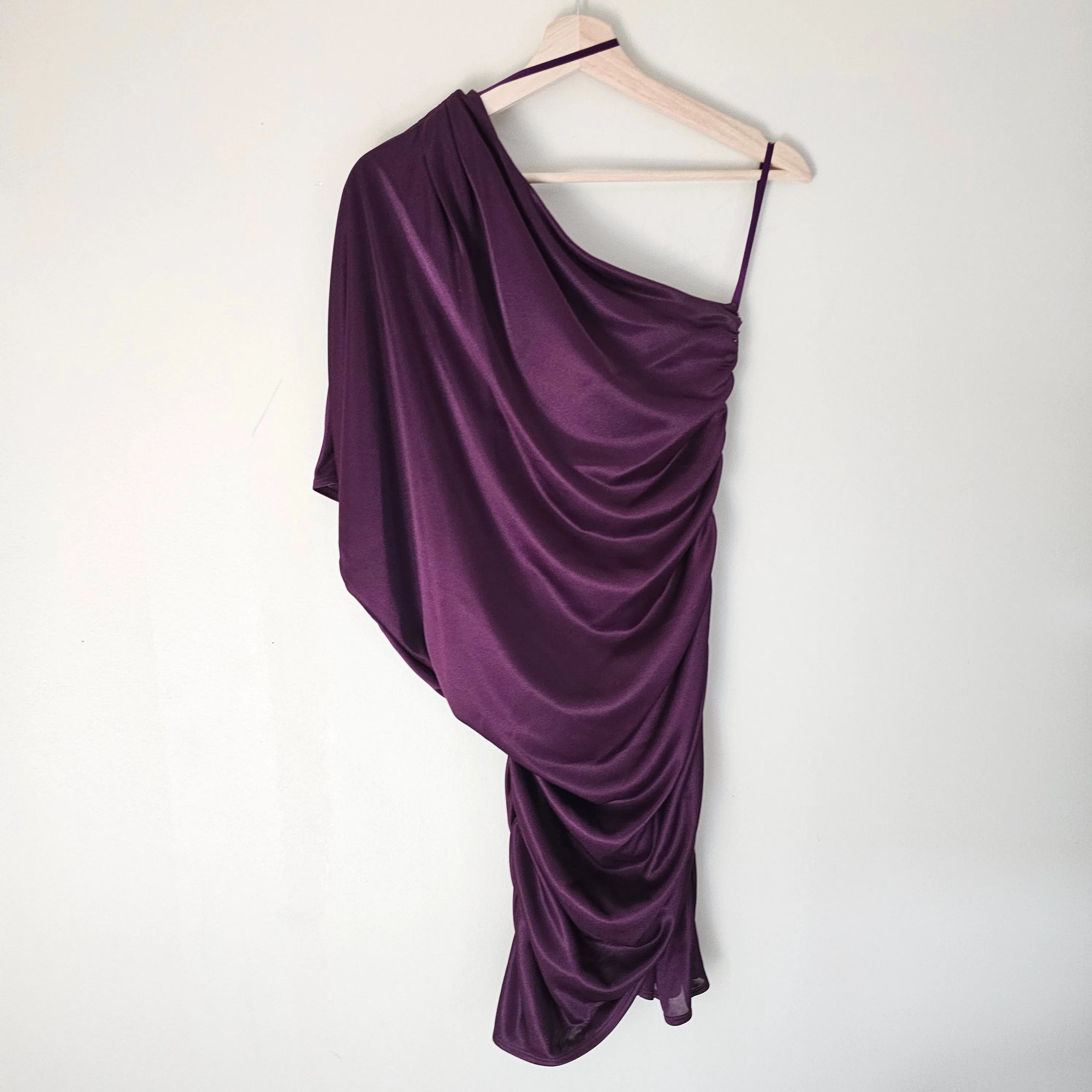 Le Chateau One-Shoulder Ruched Dress - 2012 - Purple - Sz XXS thumbnail