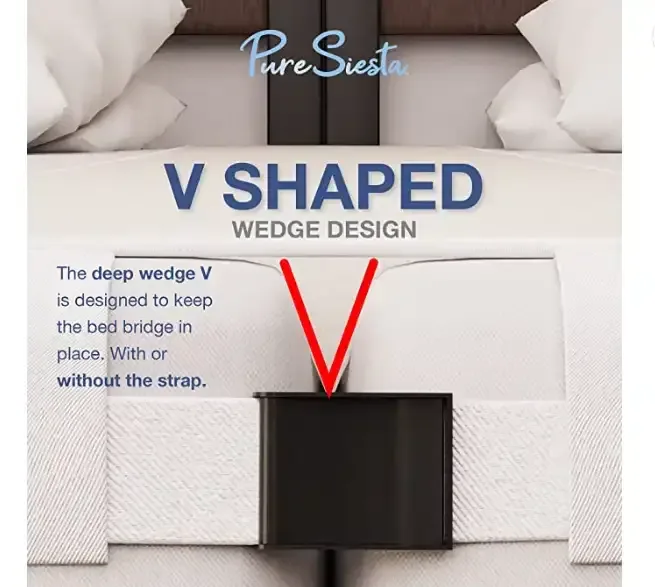 Bed Bridge - conversion kit Twin to King Bed Gap Filler w strap image indicator(5)