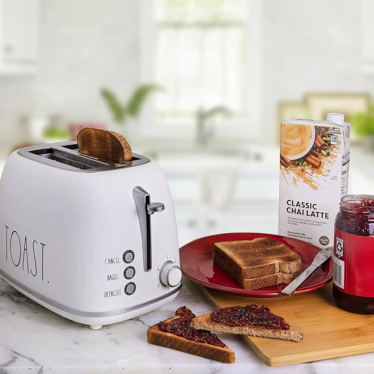 Rae Dunn Retro 2-Slice Toaster, Wide Slot, 6 Browning Levels image indicator(5)