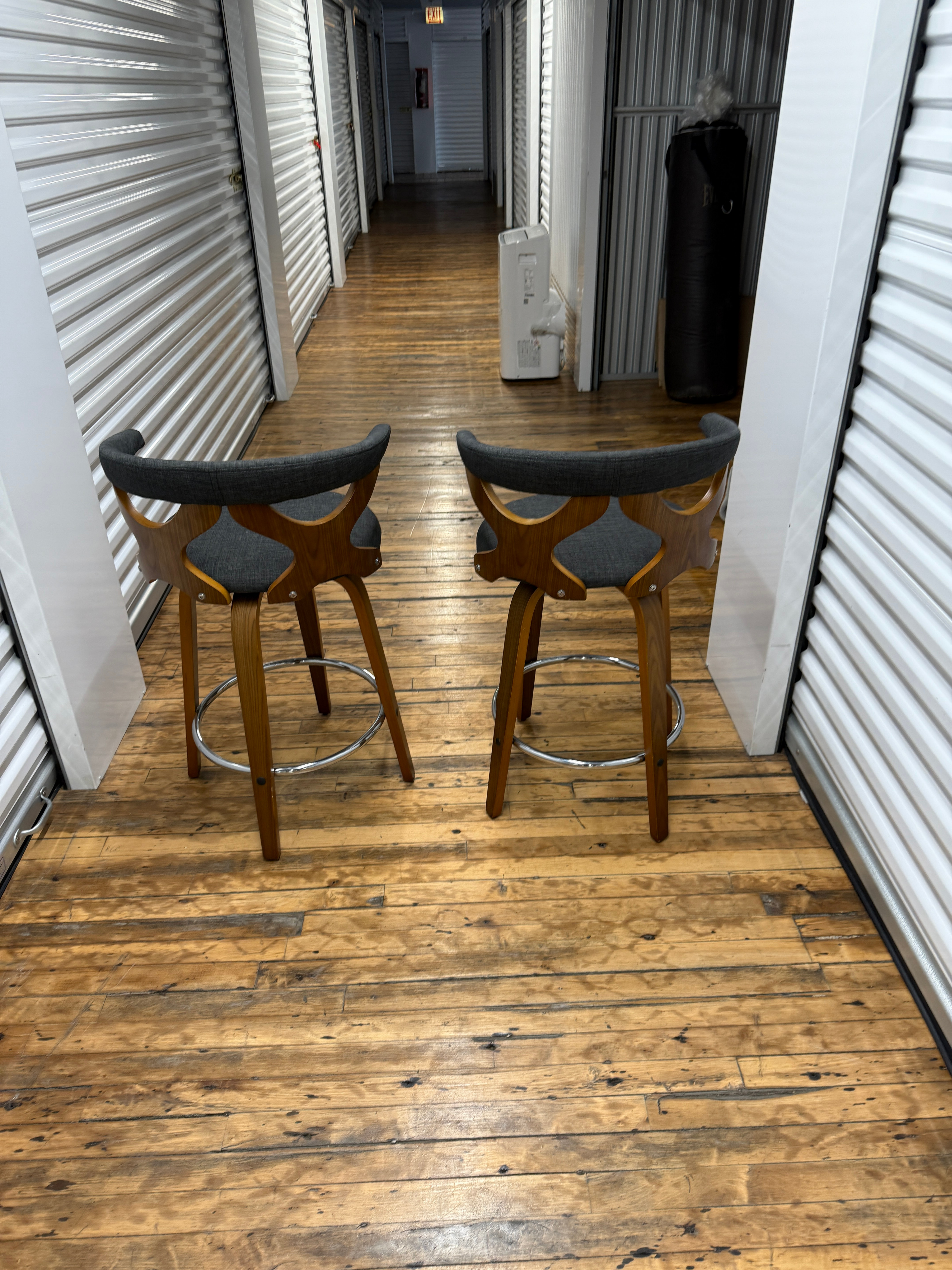 Mid-Century Modern Counter Height Barstool Set - Swivel - photo 4