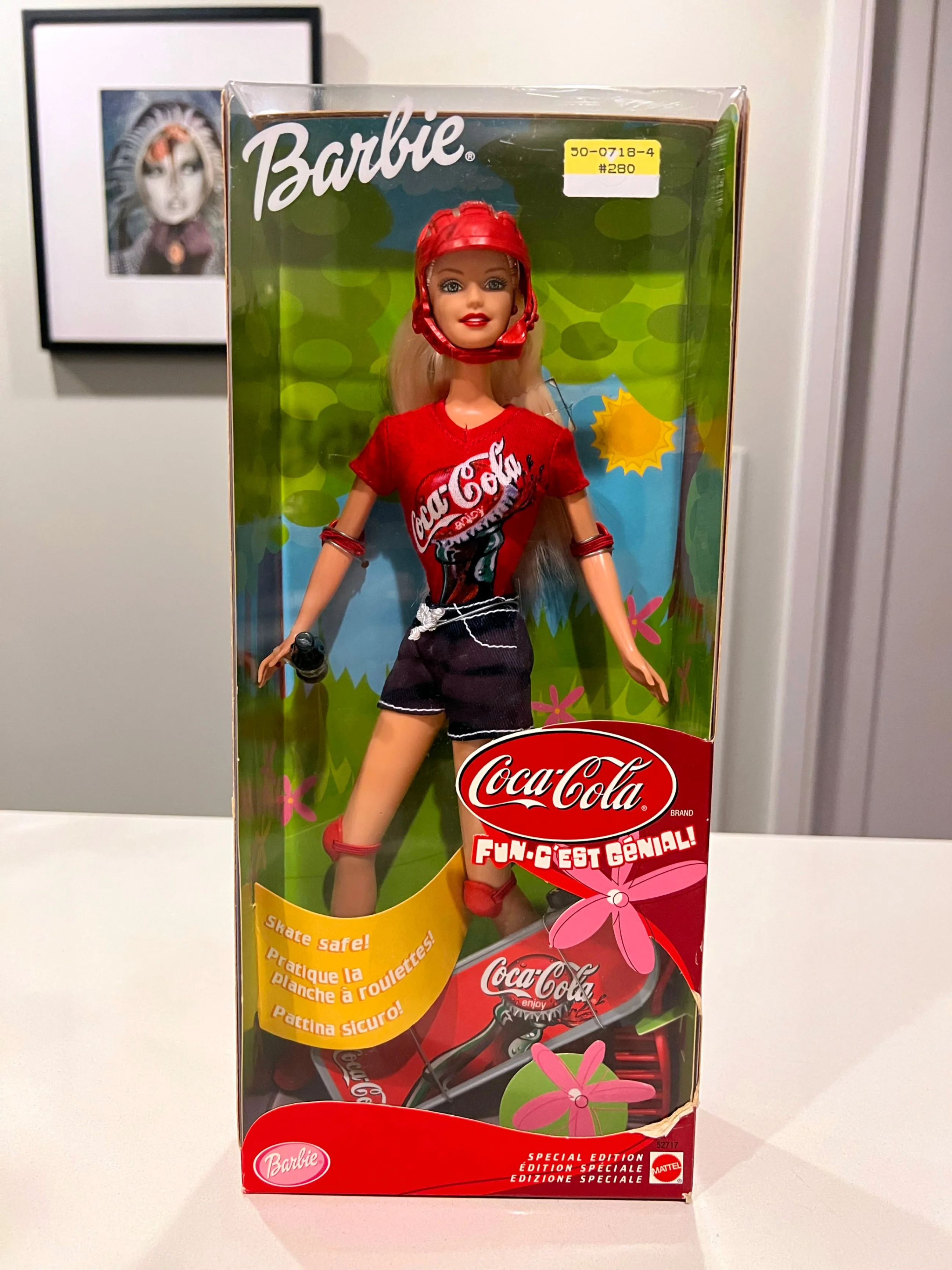 Mattel Special Edition Barbie Doll Coca-Cola Skateboard 2001 thumbnail