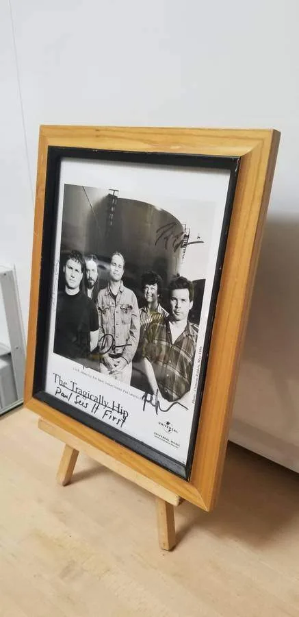 The Tragically Hip FULL Band Signed 1998 Photo w/ Gord Downie image indicator(8)