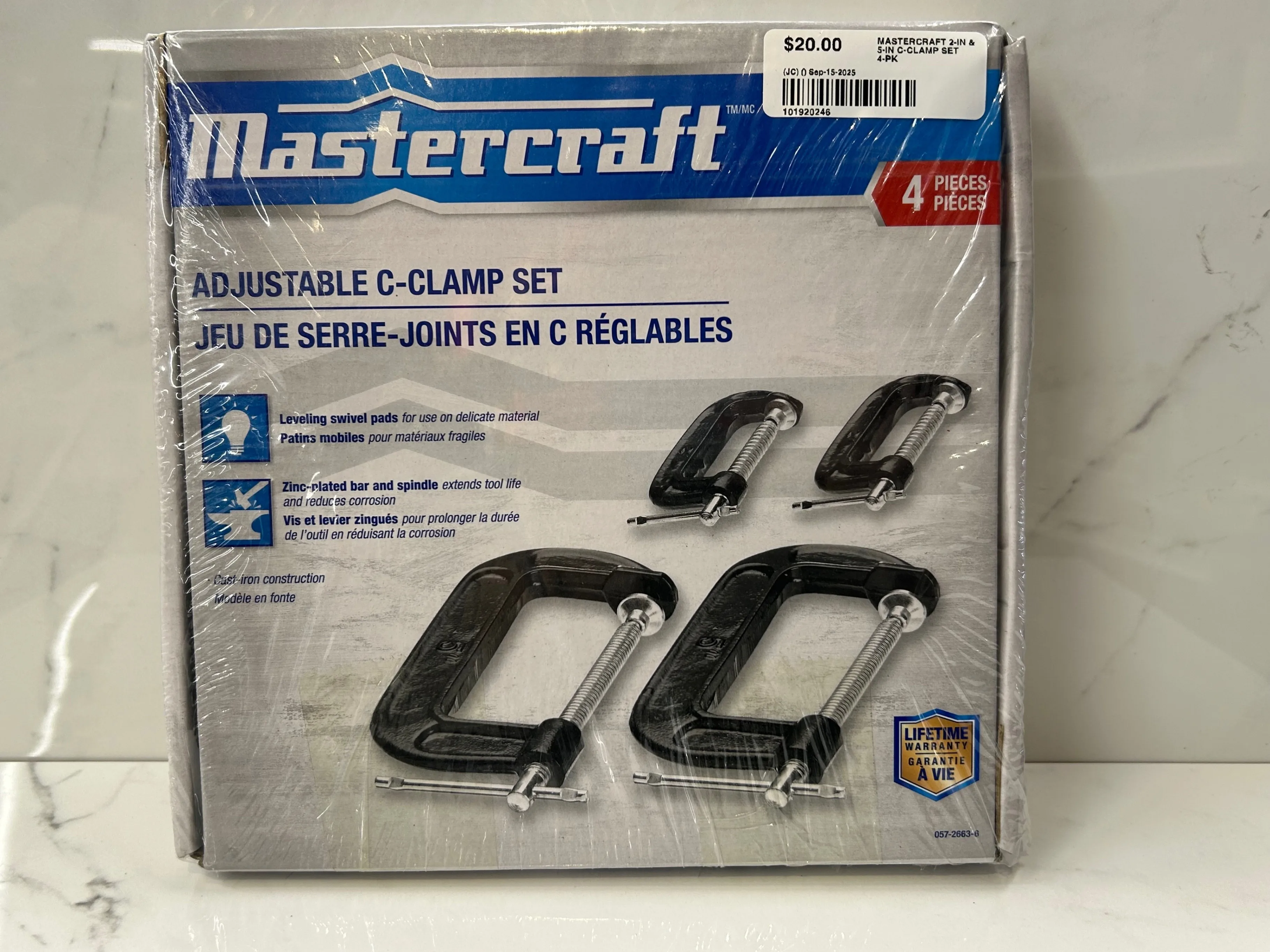 New Mastercraft Adjustable C-Clamp Set (4 Pieces) thumbnail