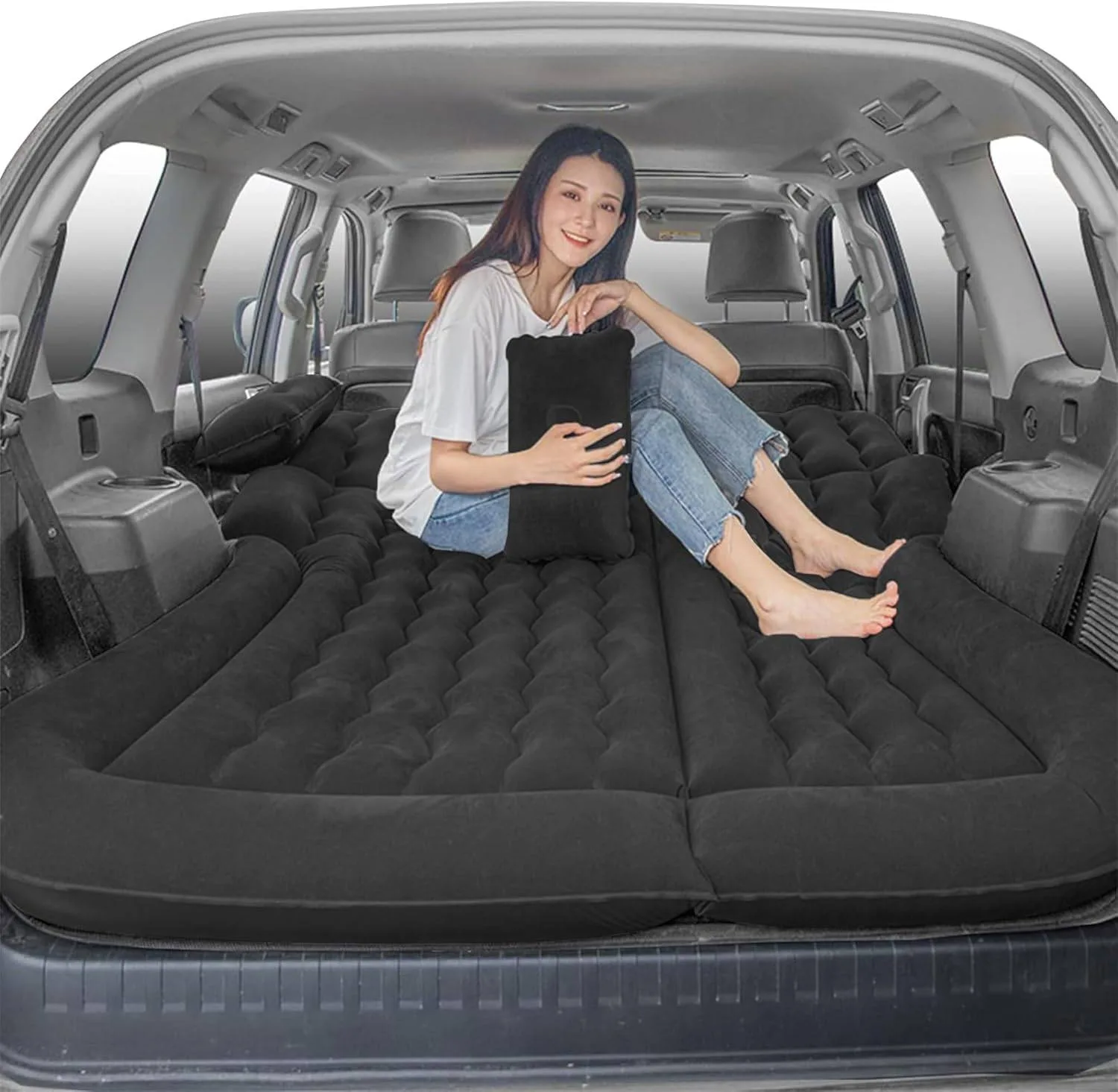 SUV Inflatable Car Mattress with Pump & 4 Pillows, 174 x 126 cm thumbnail