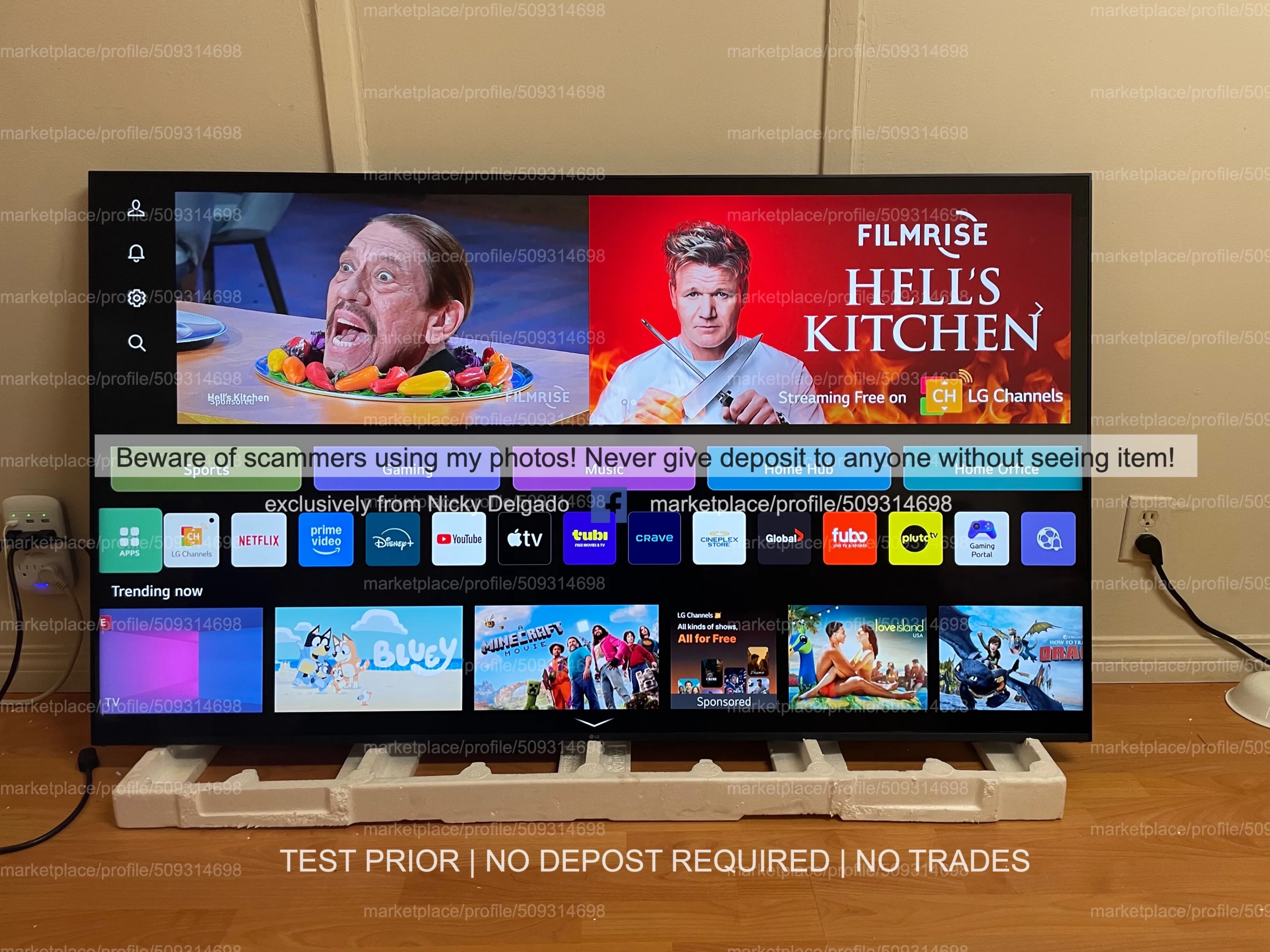 LG 65" 65UT8000PUA 4K UHD HDR Smart LED TV – New! $475 FIRM