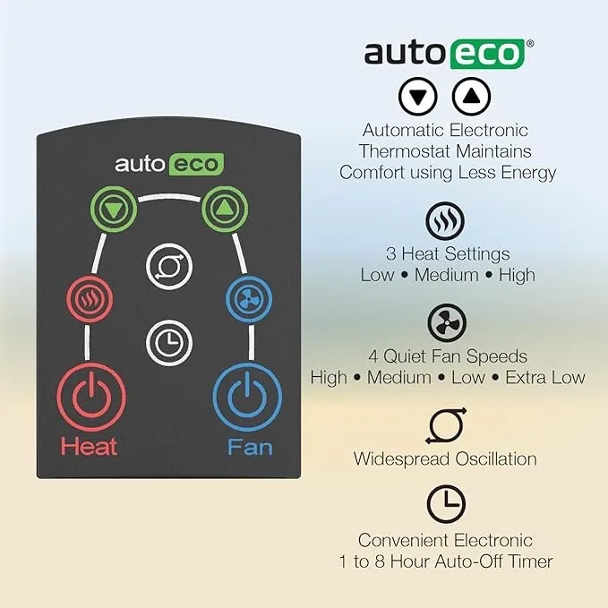 (RATED BEST) Lasko FH500 Fan & Heater Tower, 42 Inch, White image indicator(3)