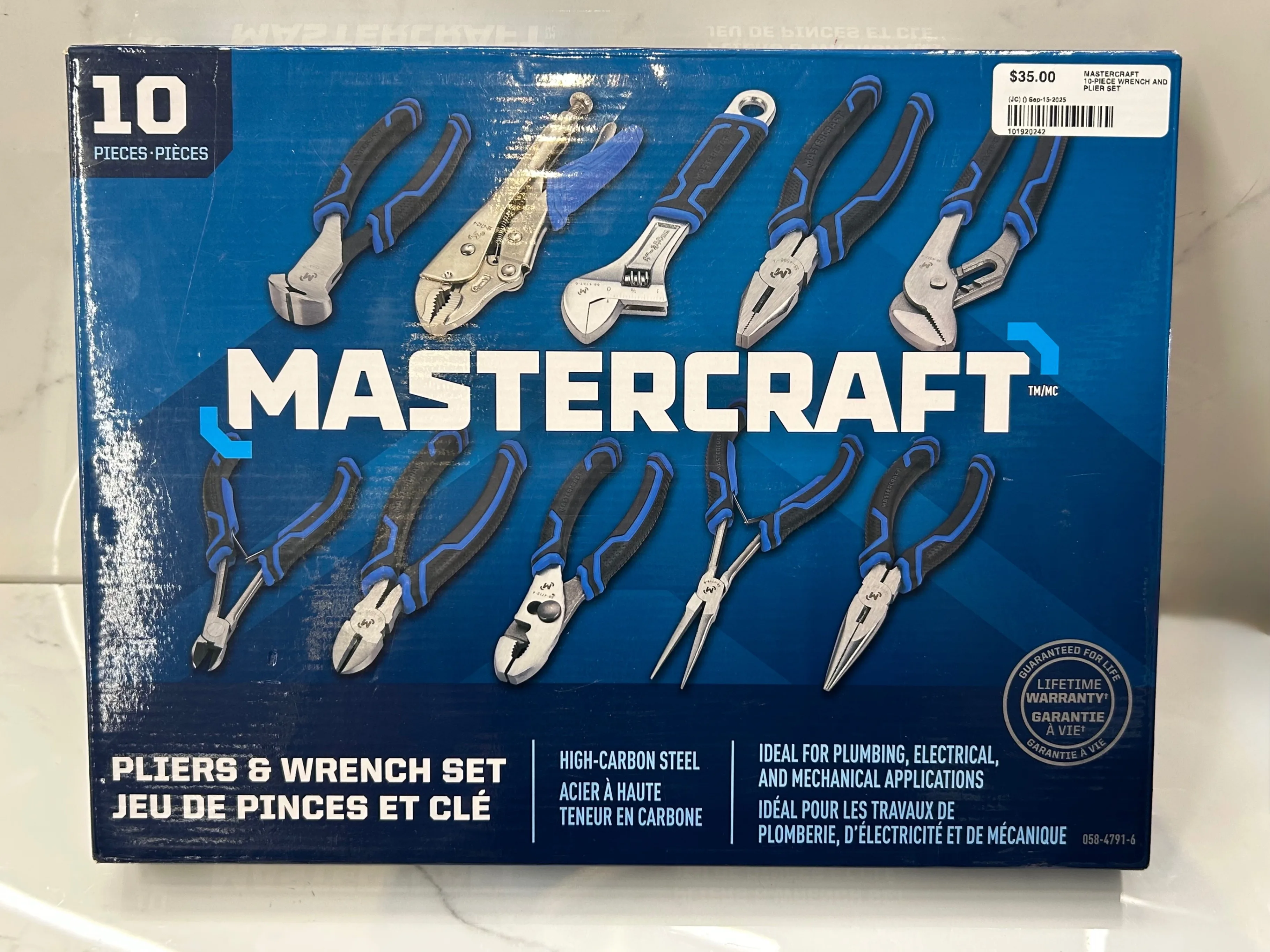 Mastercraft 10 Pieces Pliers & Wrench Set thumbnail