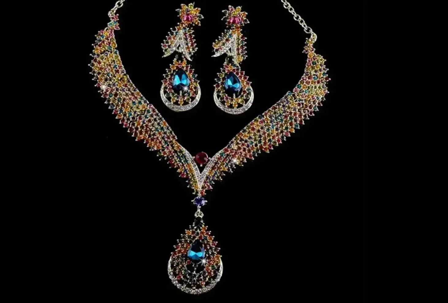 Indian Style Multicolor Jewelry Set thumbnail